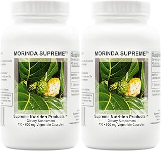 Supreme Nutrition Morinda Supreme, Whole Noni Fruit Capsules (130 Count (Pack of 2))