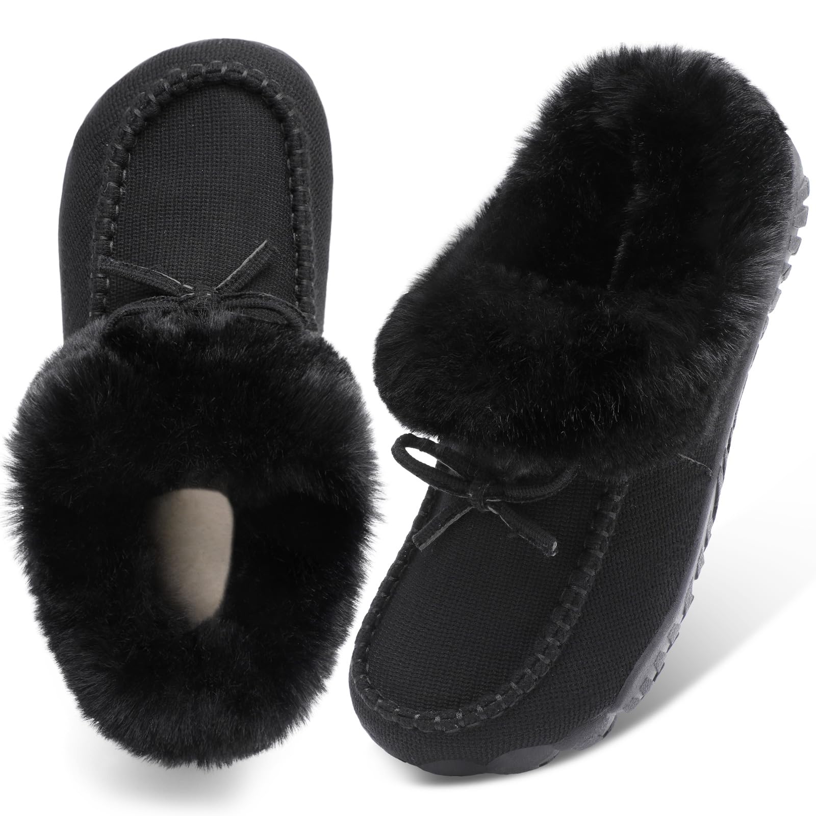 Barerun Womens Moccasin Snow Boots Warm Winter Boots Ankle Boots for Women Outdoor Fur Lined Womens Shoes Slippers
