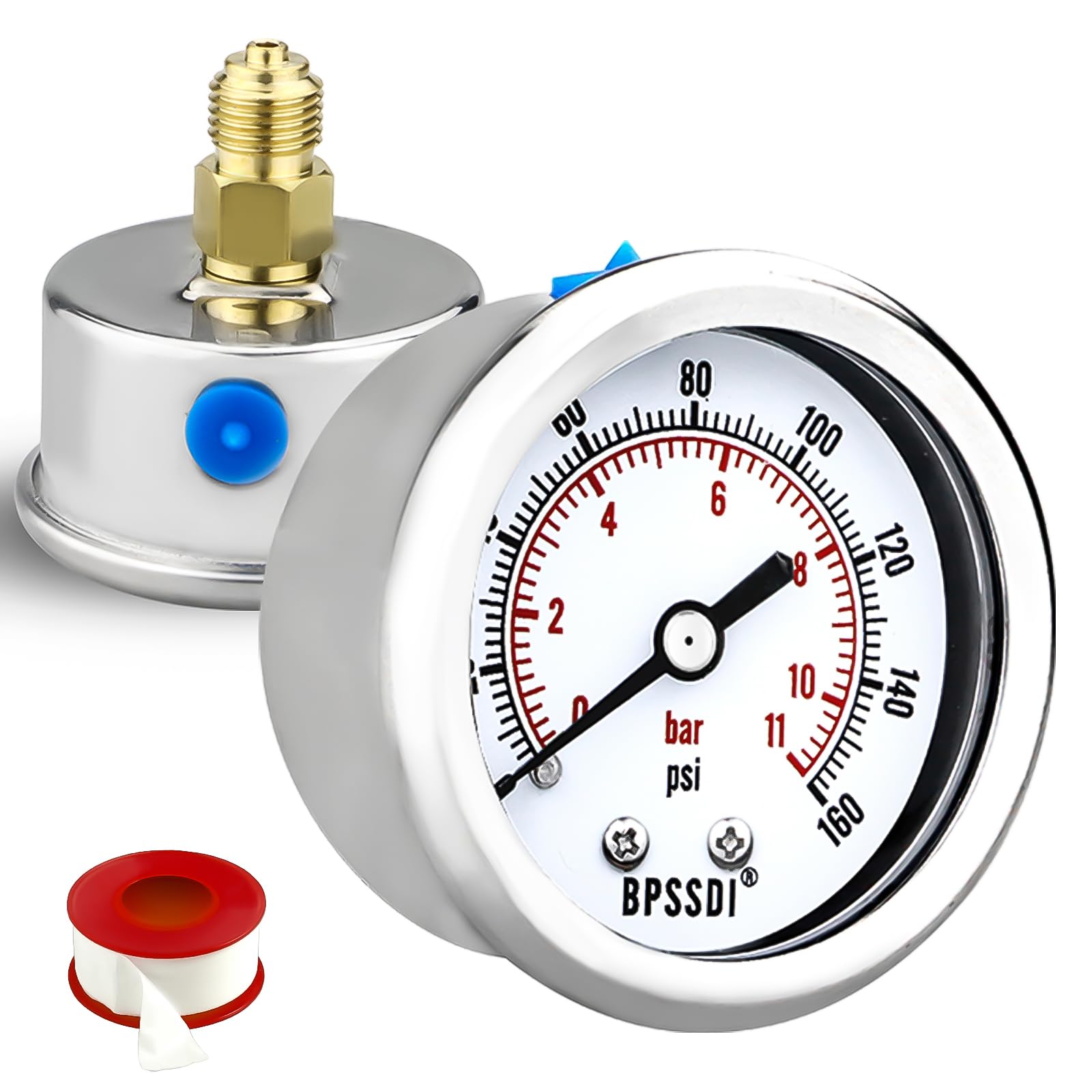 Stainless Steel Pressure Gauge - 0-30 PSI -13