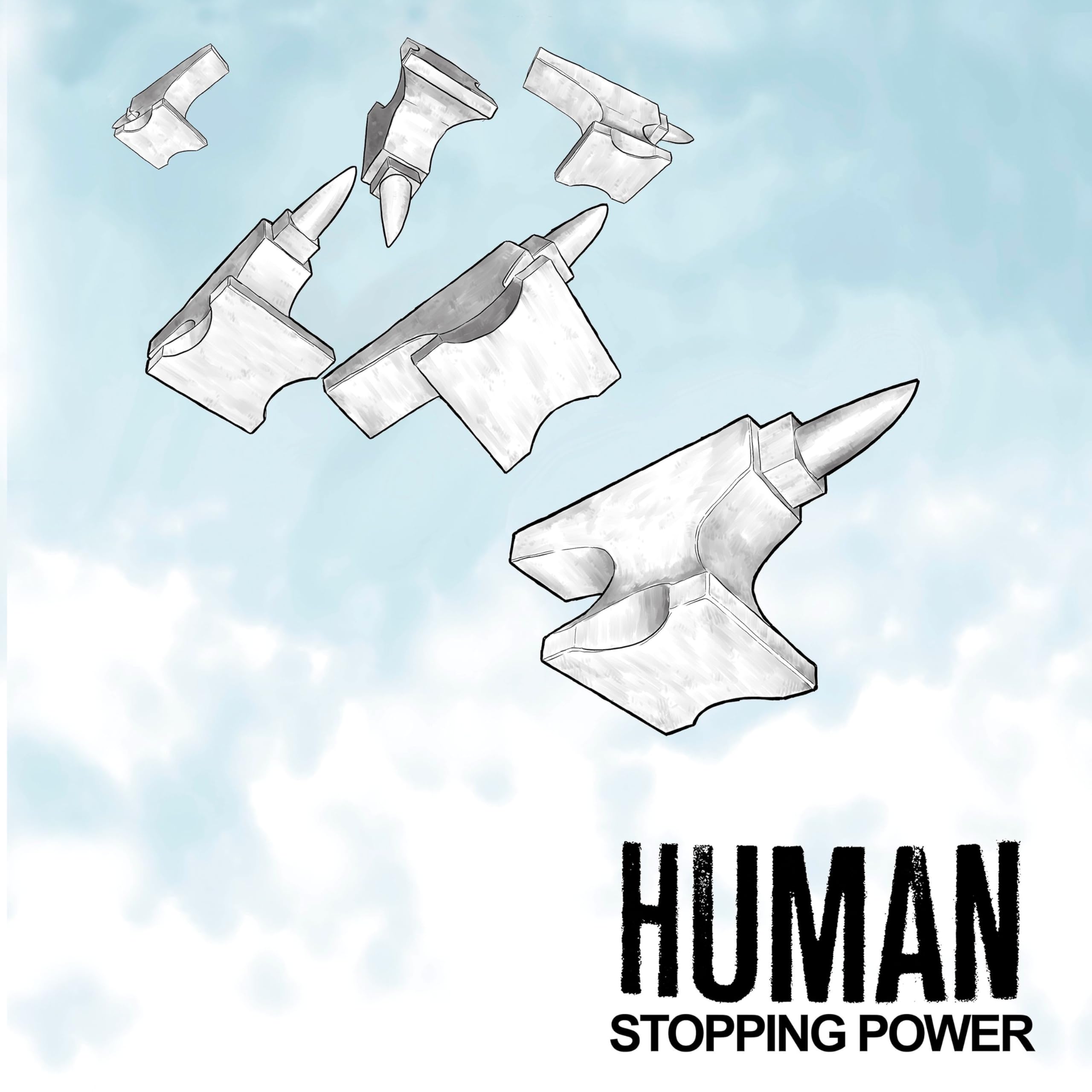 HUMAN - Stopping Power - BLUE & WHITE MARBLED VINYL LP