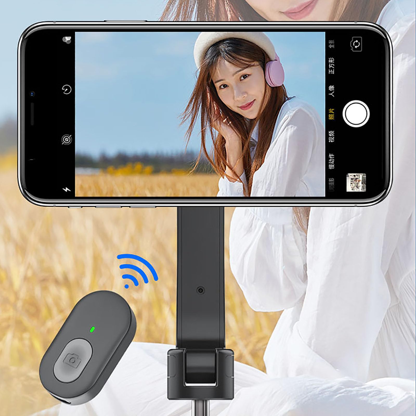 Trípode magnético para teléfono con control remoto inalámbrico, soporte extensible para teléfono celular
