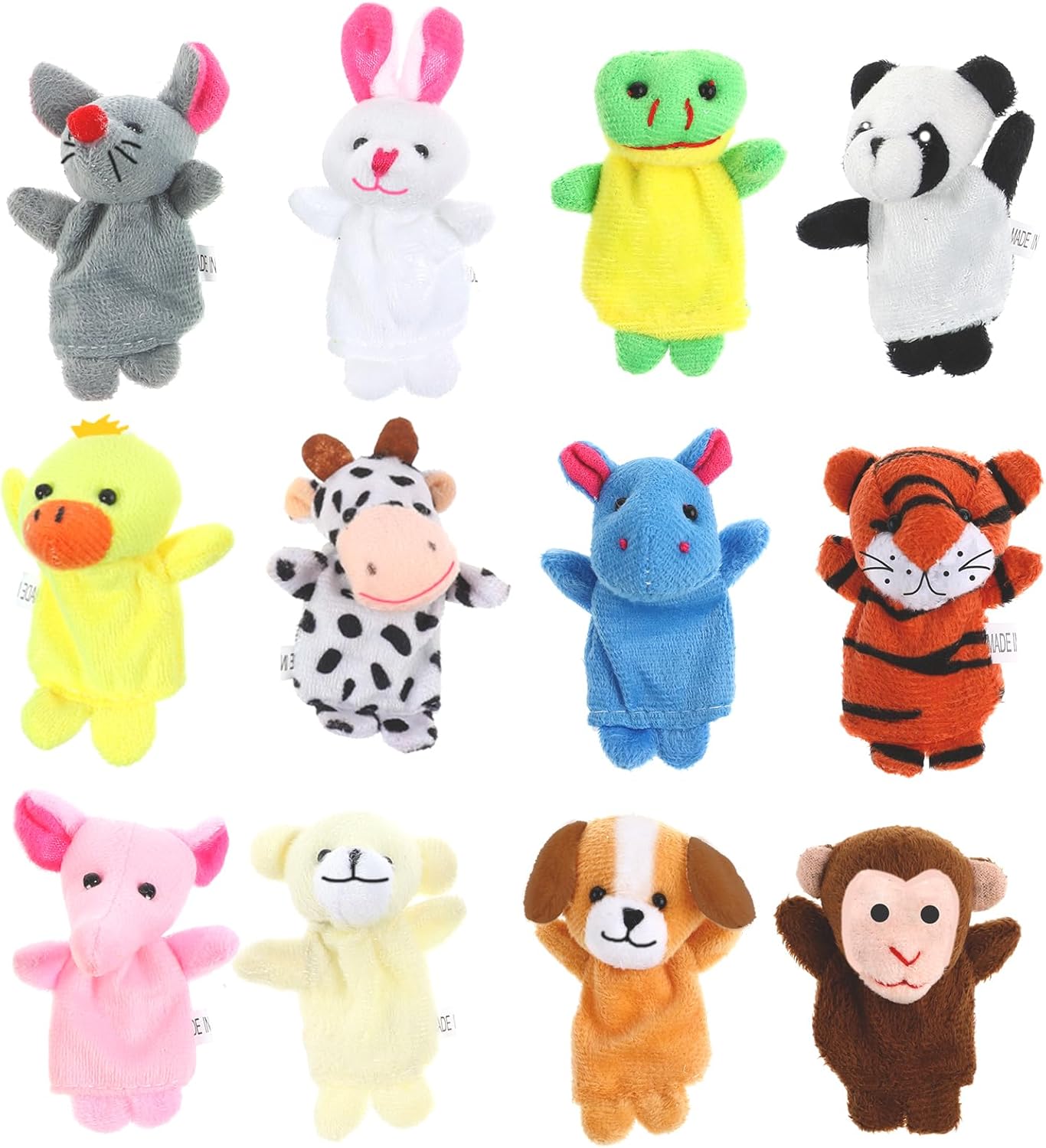 BILLMOSS Easter Eggs with Finger Puppets - 12 Packs Prefilled Easter Basket Stuffers Party Favors for Kids Filled Easter Eggs Hunt