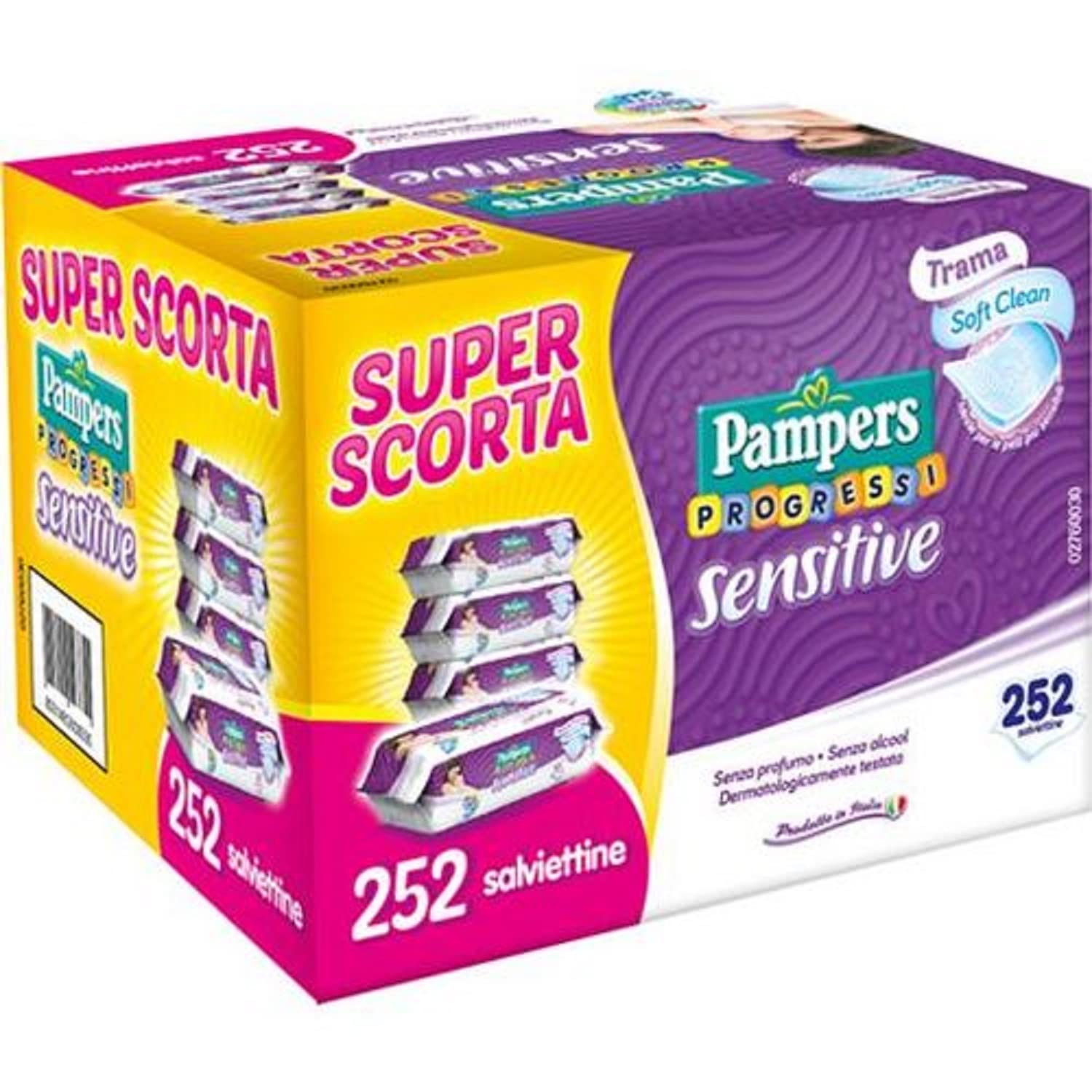 Pampers Salviette Progressi Sensitive Super Scorta 252 Piezas