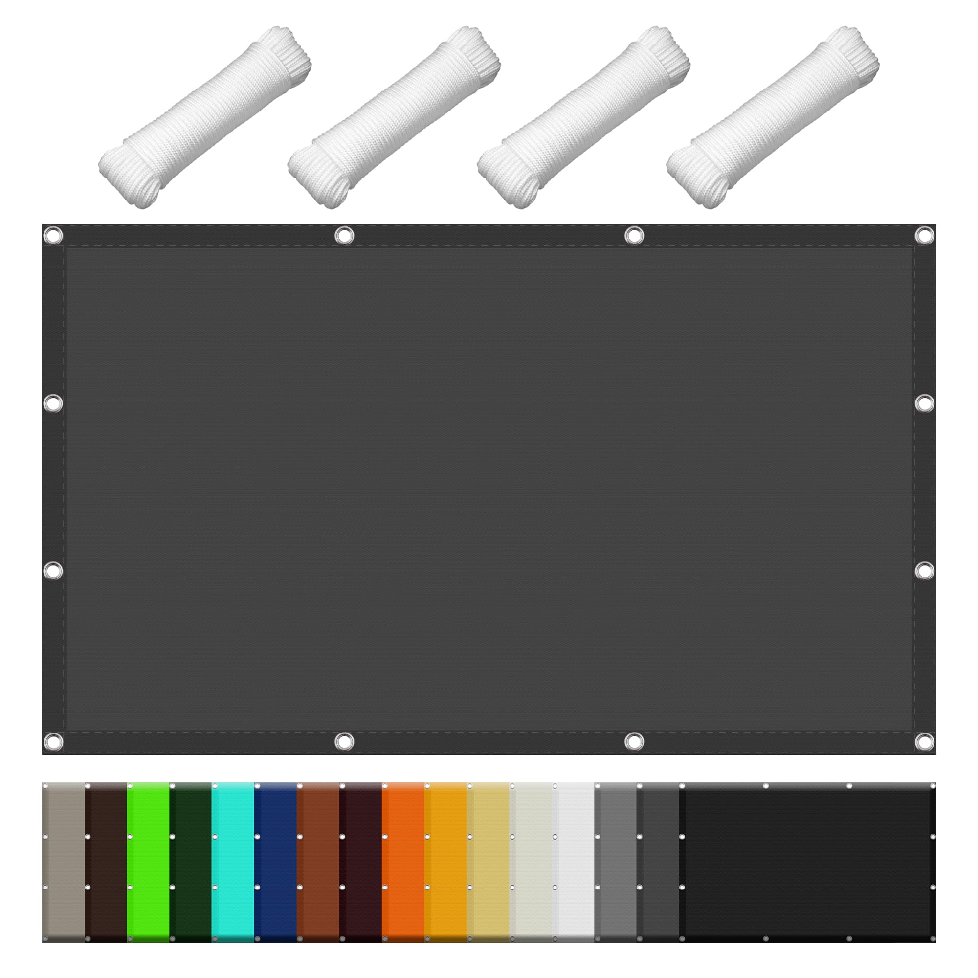 Protection 98% UV avec ce voile d'ombrage 1.2 x 2.5 m gris foncé pour jardin