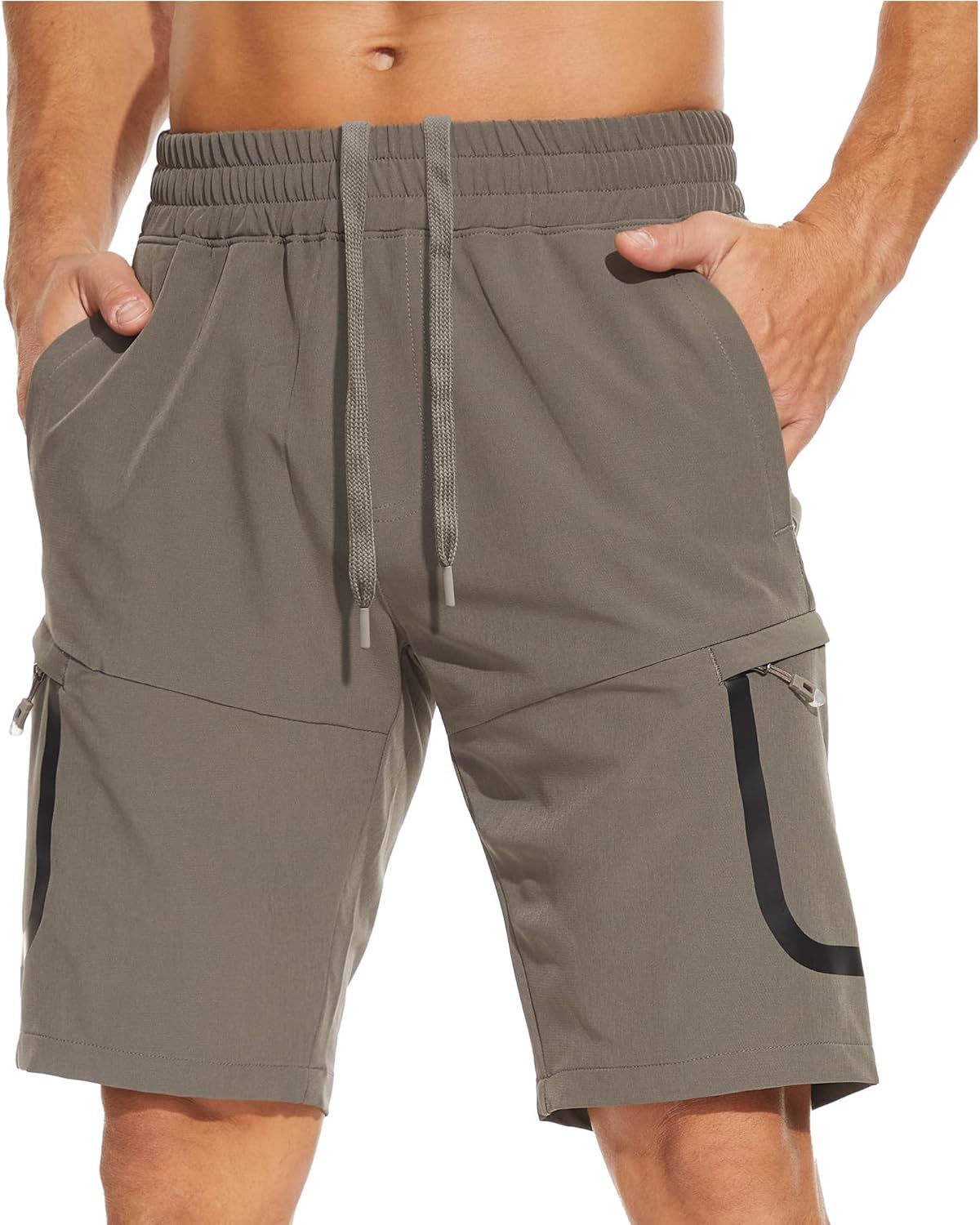 MOURCE Mens Hiking Shorts 9" Quick Dry, Lightweight Men Golf Shorts Breathable Outdoor Fishing Camping