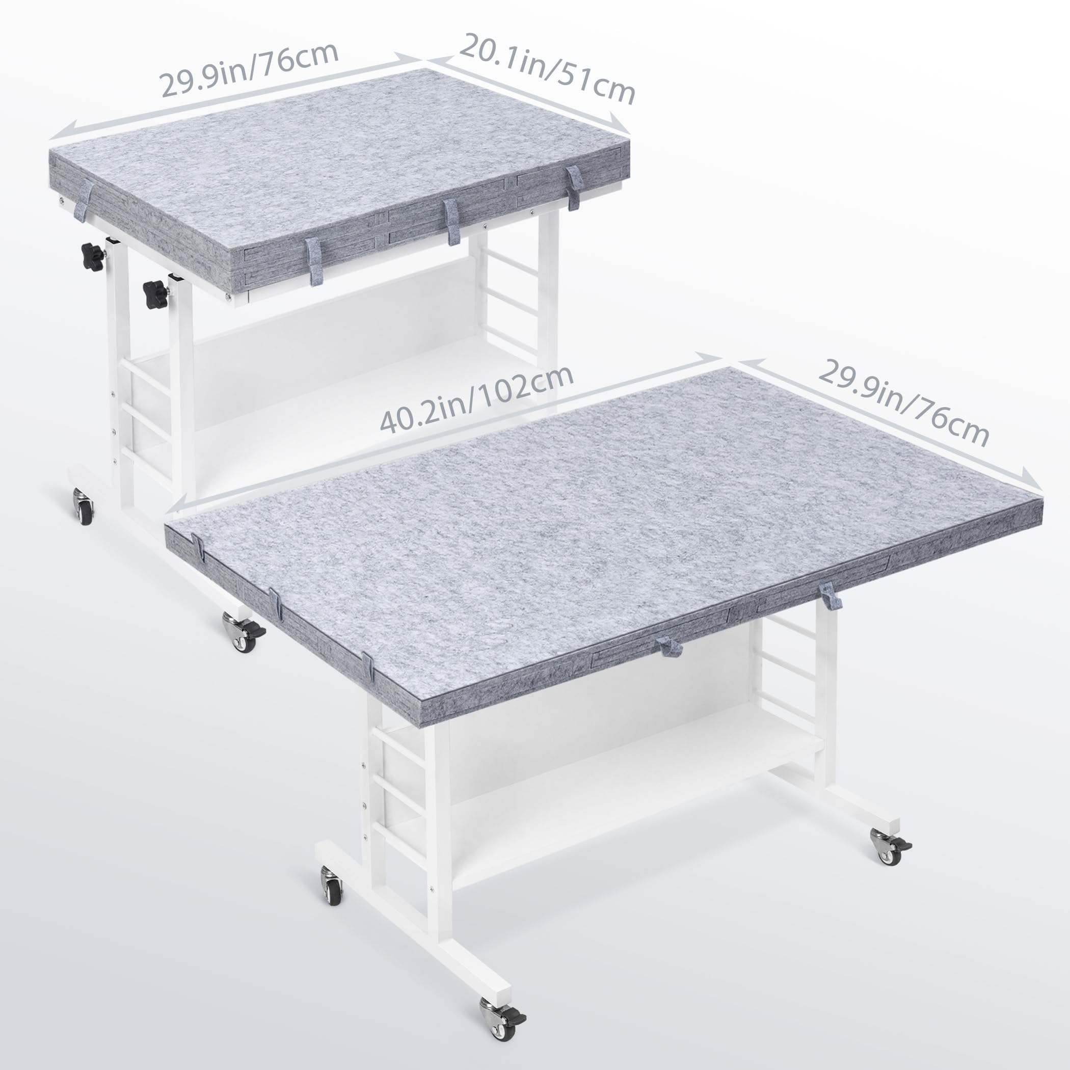 Tektalk Rompecabezas de Fieltro Plegable de 2000 Piezas con Ajuste de Altura, Mesa de Rompecabezas con 2 Cubiertas de Fieltro y 8 bandejas de clasificación/cajones, Caballete con Patas, Cerrado con 4
