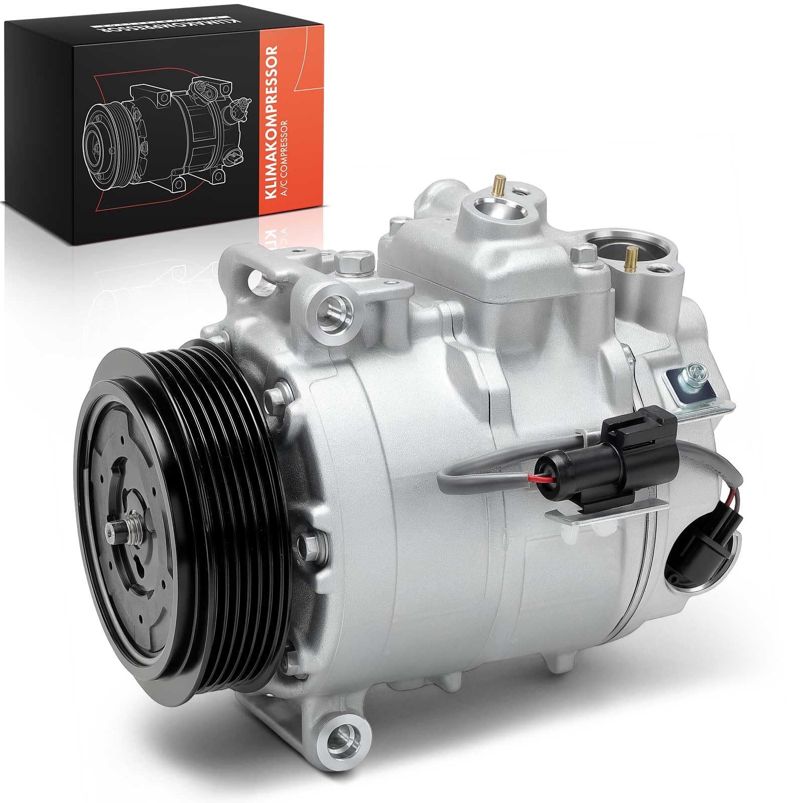 Frankberg Sistemas de aire acondicionado Compresor de aire acondicionado con embrague Gasolina Compatible con Ran.g.e Rov.e.r Sport L320 Discovery III L319 Replace# LR012593incl. aceite premezclado