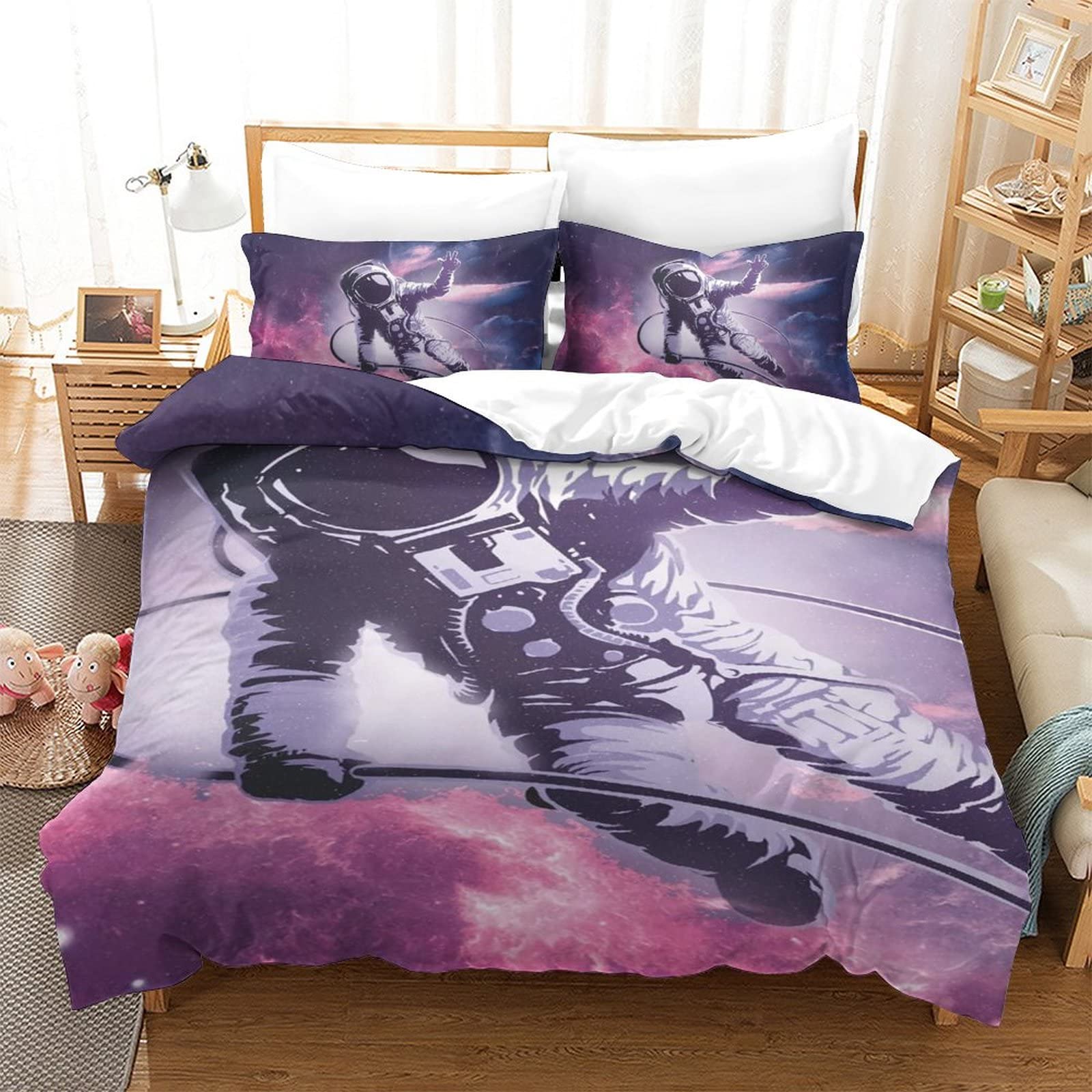 Housse de couette espace 135x200cm idée cadeau anniversaire ado