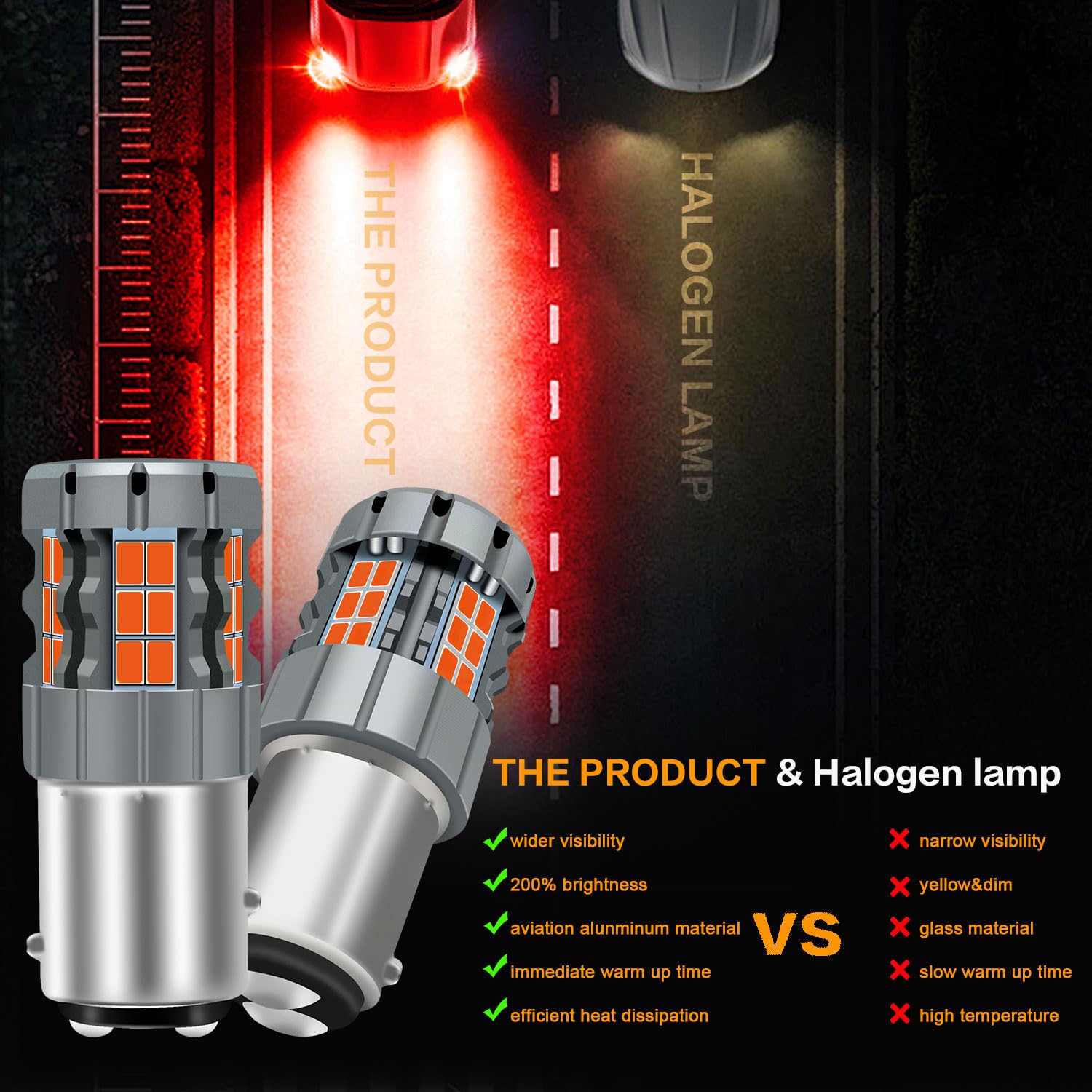2Pcs 1157 BAY15D P21/5W LED Feu de Frein Rouge, 2057 2357 7528 CANBUS Remplacement Anti Hyper Flash Sans Erreur Ampoule pour Feu arrière, feu de jour super brillant 30-SMD 25W 4000LM