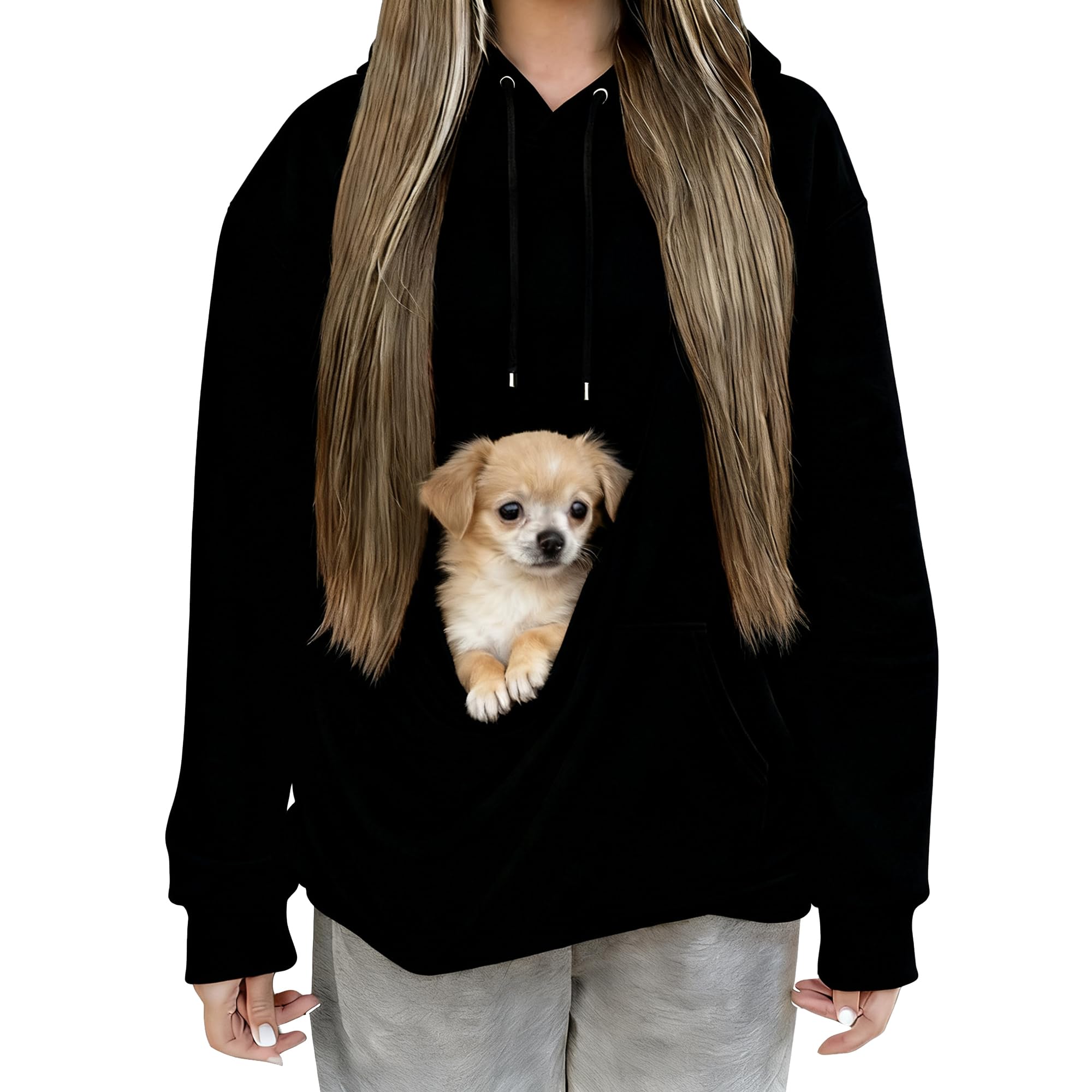 Sweat à capuche de transport pour animaux pour calmer l'anxiété du chiot