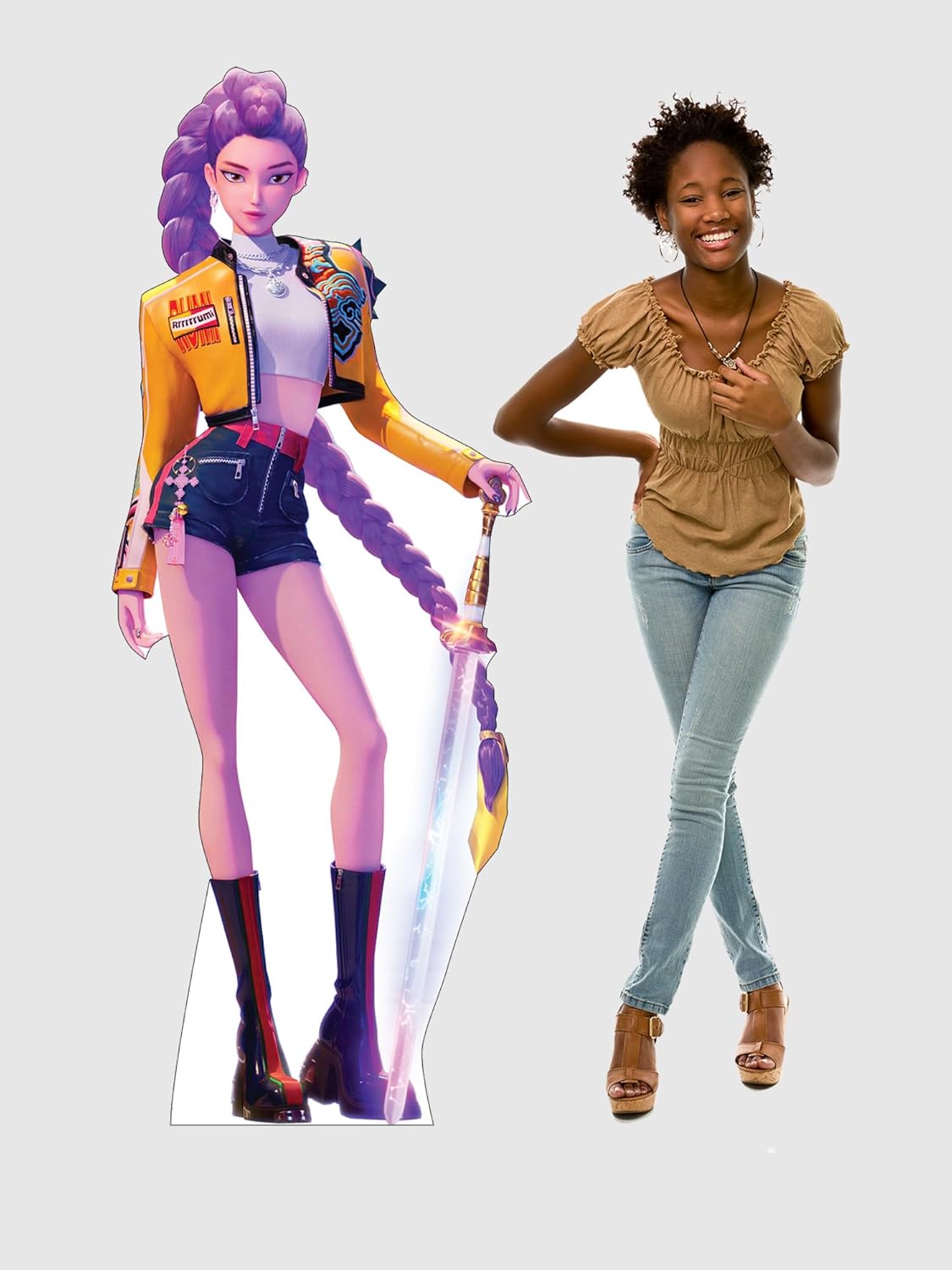 KPop Demon Hunters Chacters Cardboard Cutout Standee – Life Size Character Display for Fans, Parties, or Room Decor – Cardboard Figure - Officially Licensed (Rumi)