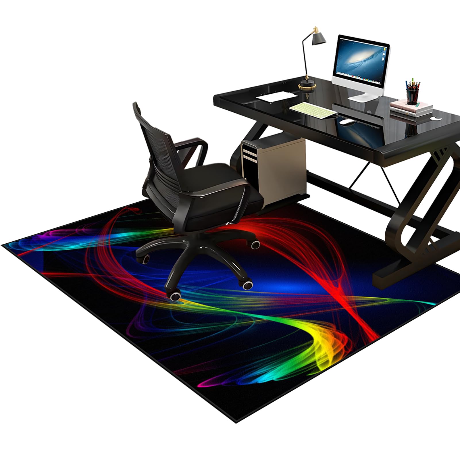 140 x 180 cm Tapis de Chaise Gaming Antidérapant Protège Le Sol, Tapis sol Bureau Gaming, Tapis Protecteur de Sol pour fauteuils de Gaming, Tapis de Sol pour Bureau Plancher de Bois, Tapis Fauteuil