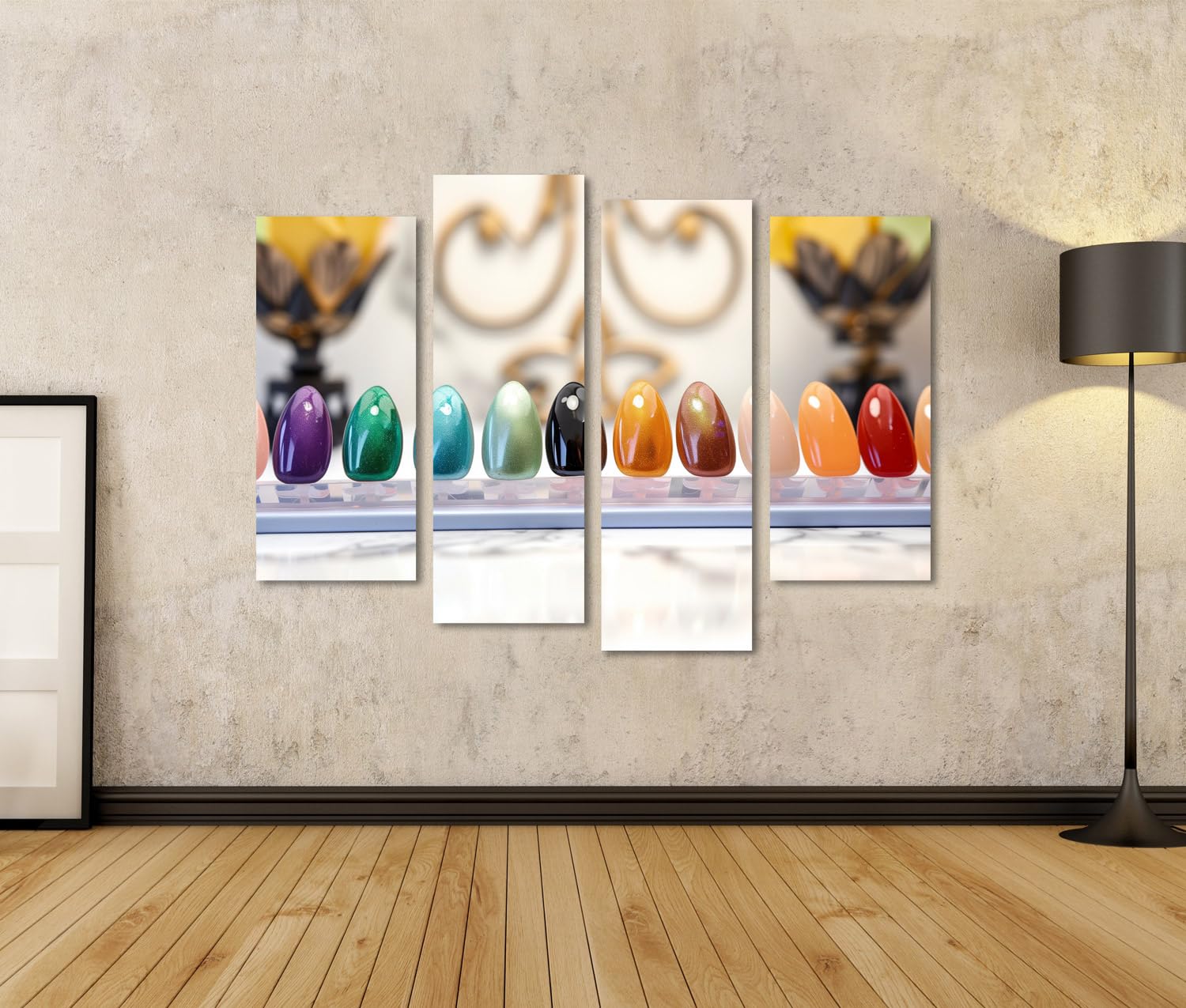 islandburner Imagen sobre lienzo Presentación de patrones de esmalte en gel en una tarjeta de color de uñas Salón de uñas Salón de uñas Murales Imágenes