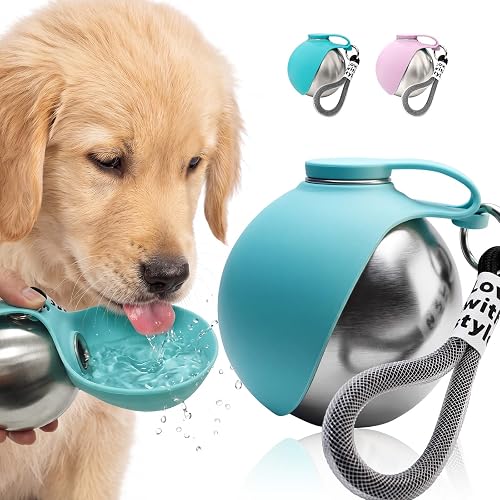 Portable Dog Water Bottle Bowl 10oz product photo (Dog Hiking Gear) — ScooterReviewPro review