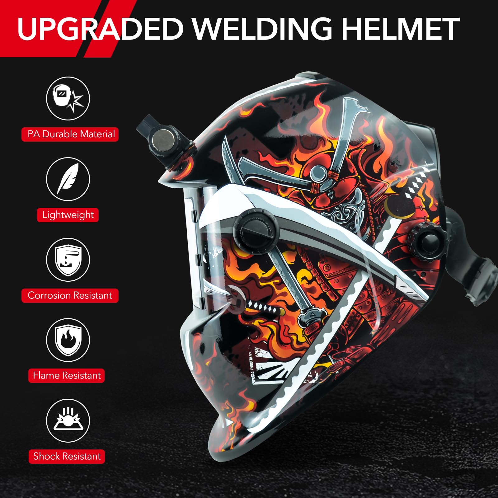 TRQWH Welding Helmet Auto Darkening Welding Hood with Welding Gloves