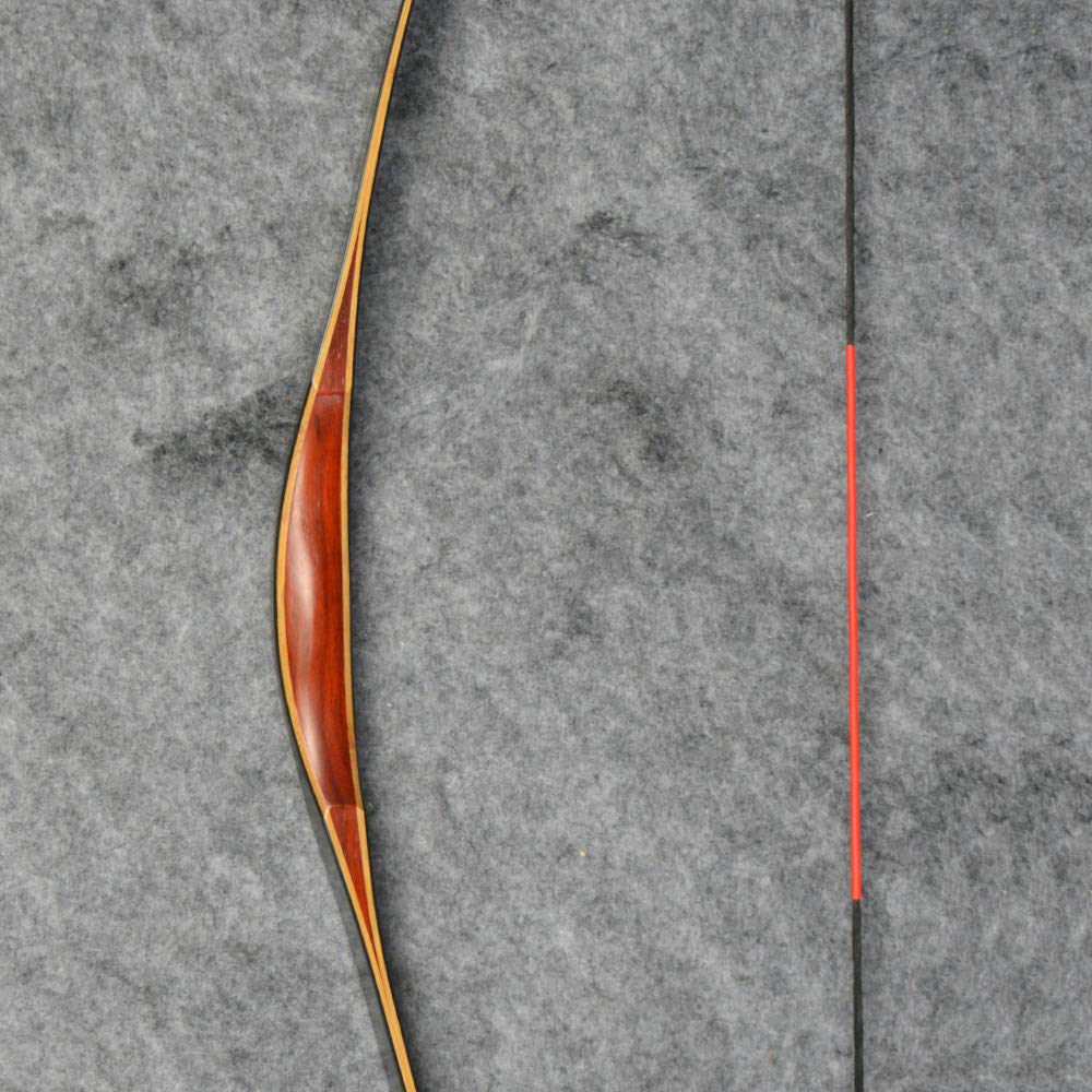 SHARROW Tiro con L'Arco Arco Tradizionale Arco Ricurvo Arco Lungo Longbow Fatto a Mano Cavallo da Caccia Mongolo Arco in Legno 20-50lbs per Principianti Gioco di Allenamento Sportivo all'aperto