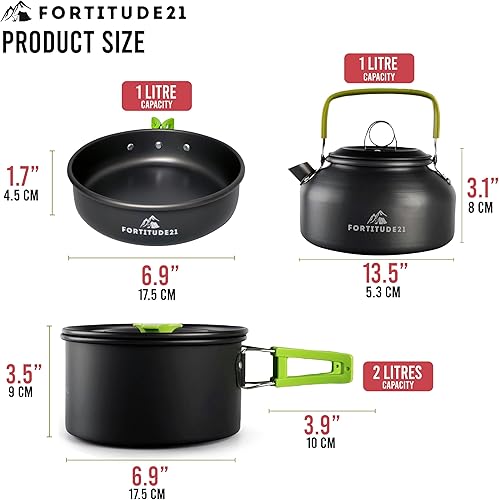 Miniatura 2 de Juego de utensilios de cocina para camping, 19 piezas, ligero, para mochilero, con ollas, sartenes, utensilios, kit compacto de cocina al aire libre