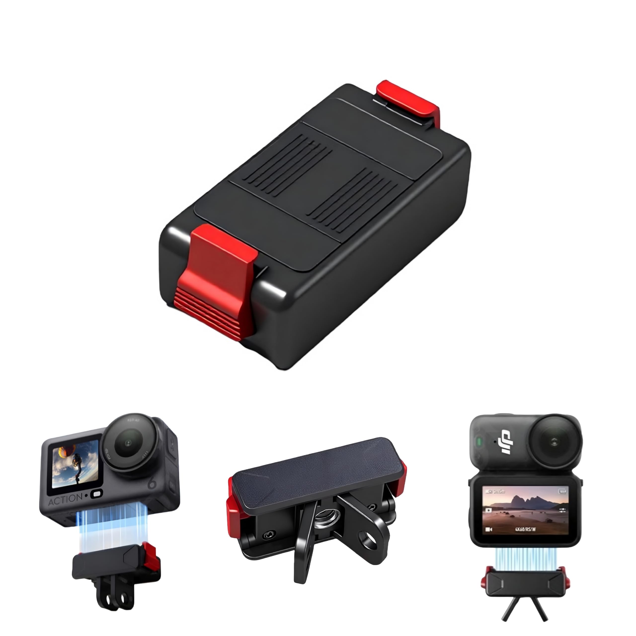 GetZget® Magnetic Quick Release Base Mount Compatible with DJI Action 6/ Osmo Nano Two Claw Magnetic Expansion Adapter Bracket with 1/4th Screw Hole Accessories-image-1