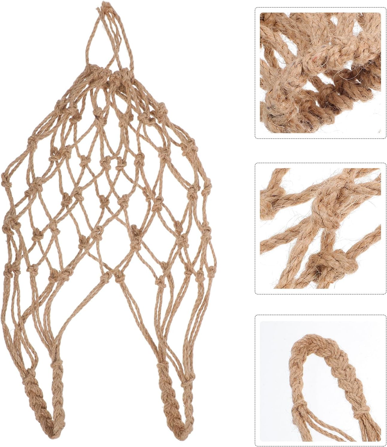 PRETYZOOM Macrame Wine Bottle Carrier Mesh Bag 5-jin Small Hole Hemp Rope Wine Jar Transport Net Portable Water Bottle Holder for Home Storage and Travel