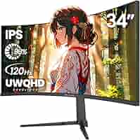 Amazon.co.jp: CRUA ゲーミングモニター 34インチ 湾曲 PC