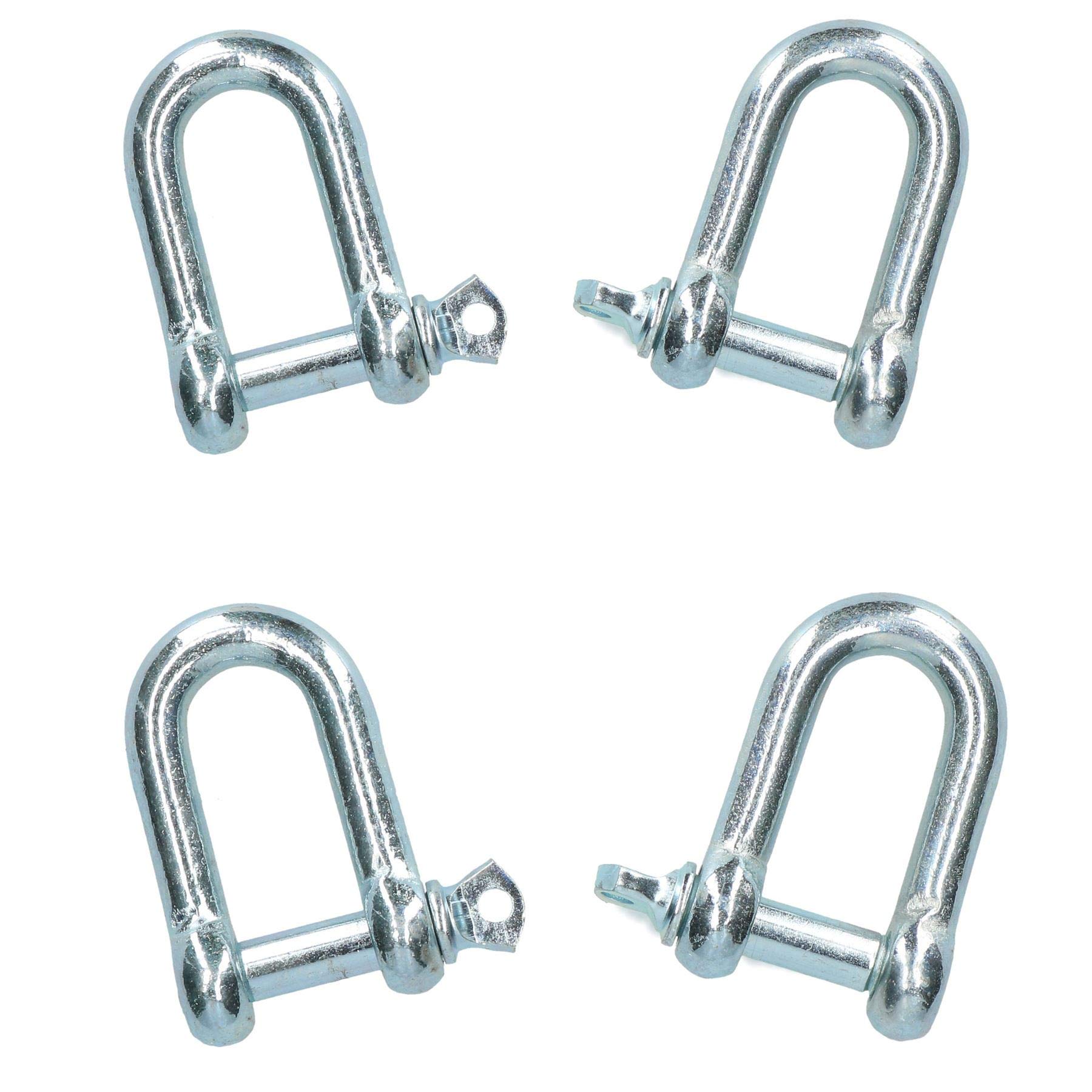 13mm Galvanised Dee D Shackle 4 Pack Chandlery Marine Rigging Shackle