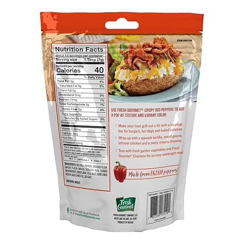 Miniatura 3 de Fresh Gourmet Crujientes pimientos rojos crujientes para aperitivos y ensaladas (3.5 onzas (paquete de 2))