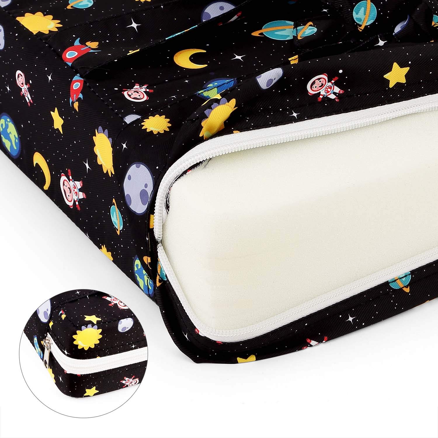 Toddler Booster Seat, Portable Dismountable Booster Seat Dining Toddler with Washable Thick Chair Booster Cushion Cloth & Straps for Dining : Baby