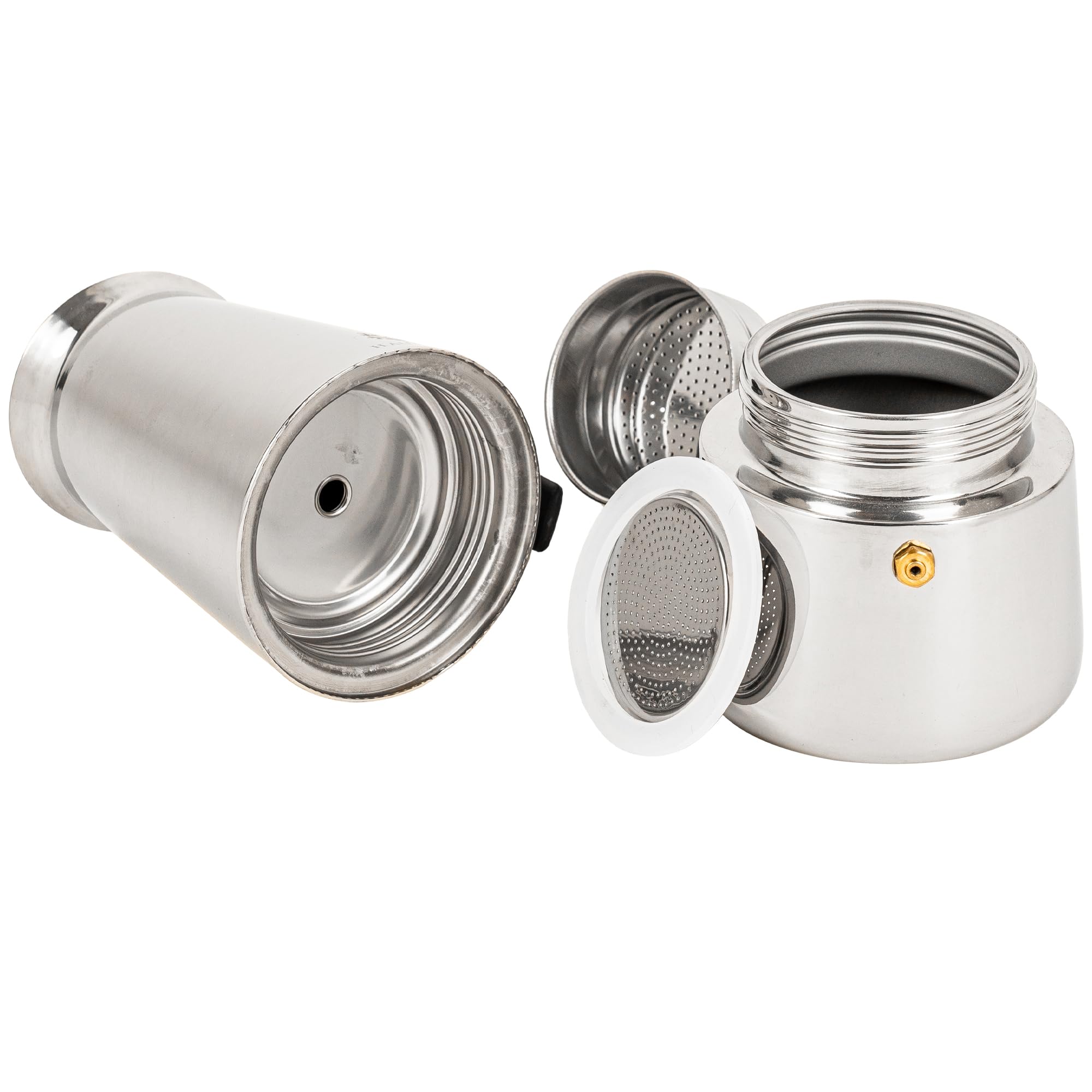 KARL HAUSMANN Kawiarka Indukcja 450 ml 9 Filiżanek - Kawiarka Stalowa Do Espresso I Herbaty, Moka Na Indukcję, Gaz, Kuchenkę Elektryczną I Ceramiczną, Stalowe Wykończenie
