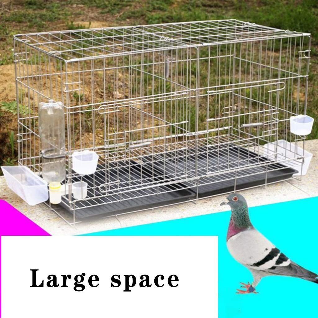 Jaula Metálica Grande para Pájaros, Jaula para Cría De Palomas, con Separadores, Bandeja, Bebedero, Jaula De Hierro para Periquitos Y Loros, Metálica