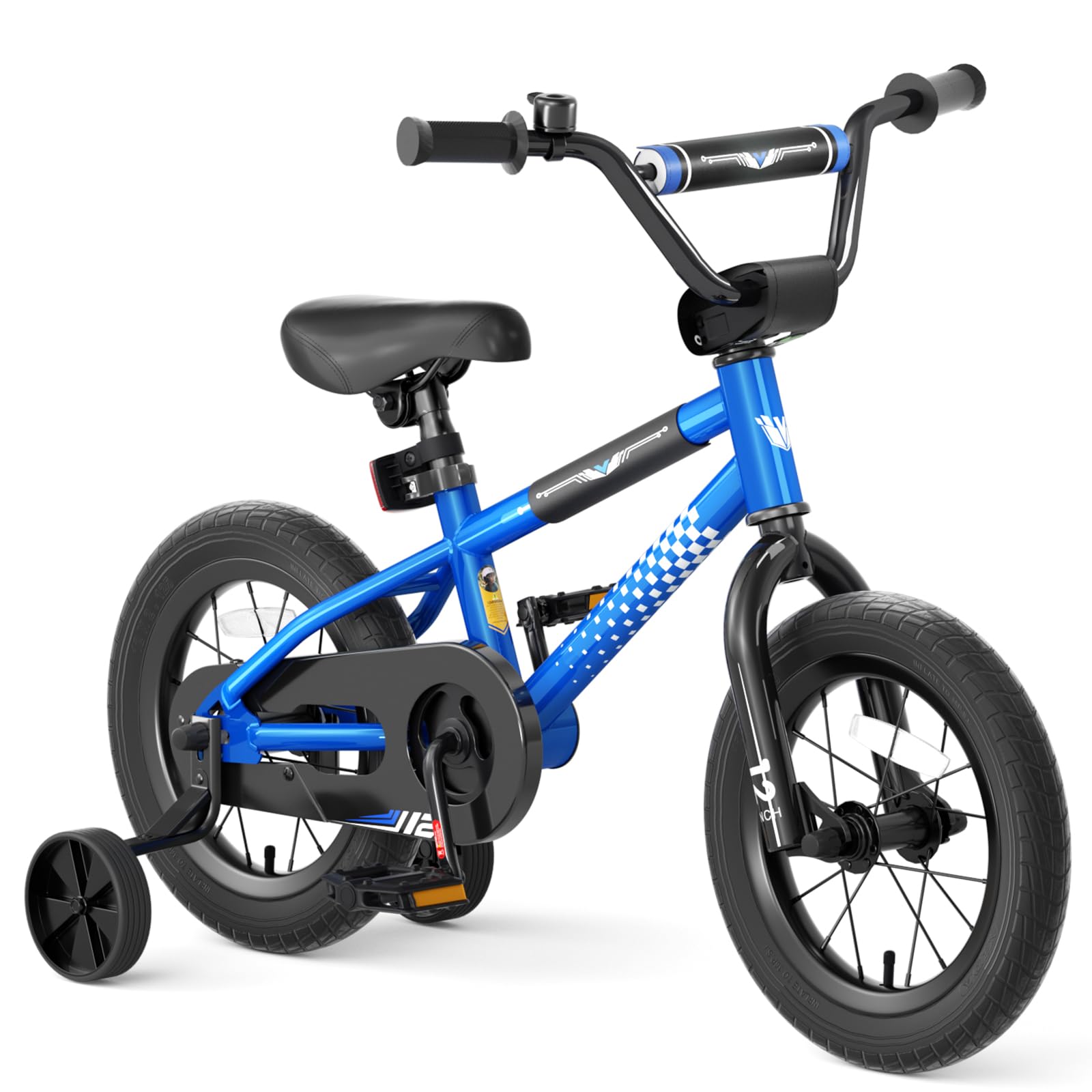 67i Boys Bikes for Ages 5-8 - 12/14/16 Inch Kids BMX Style Bike with Training Wheels, Dual Brakes & Night Safety Reflectors