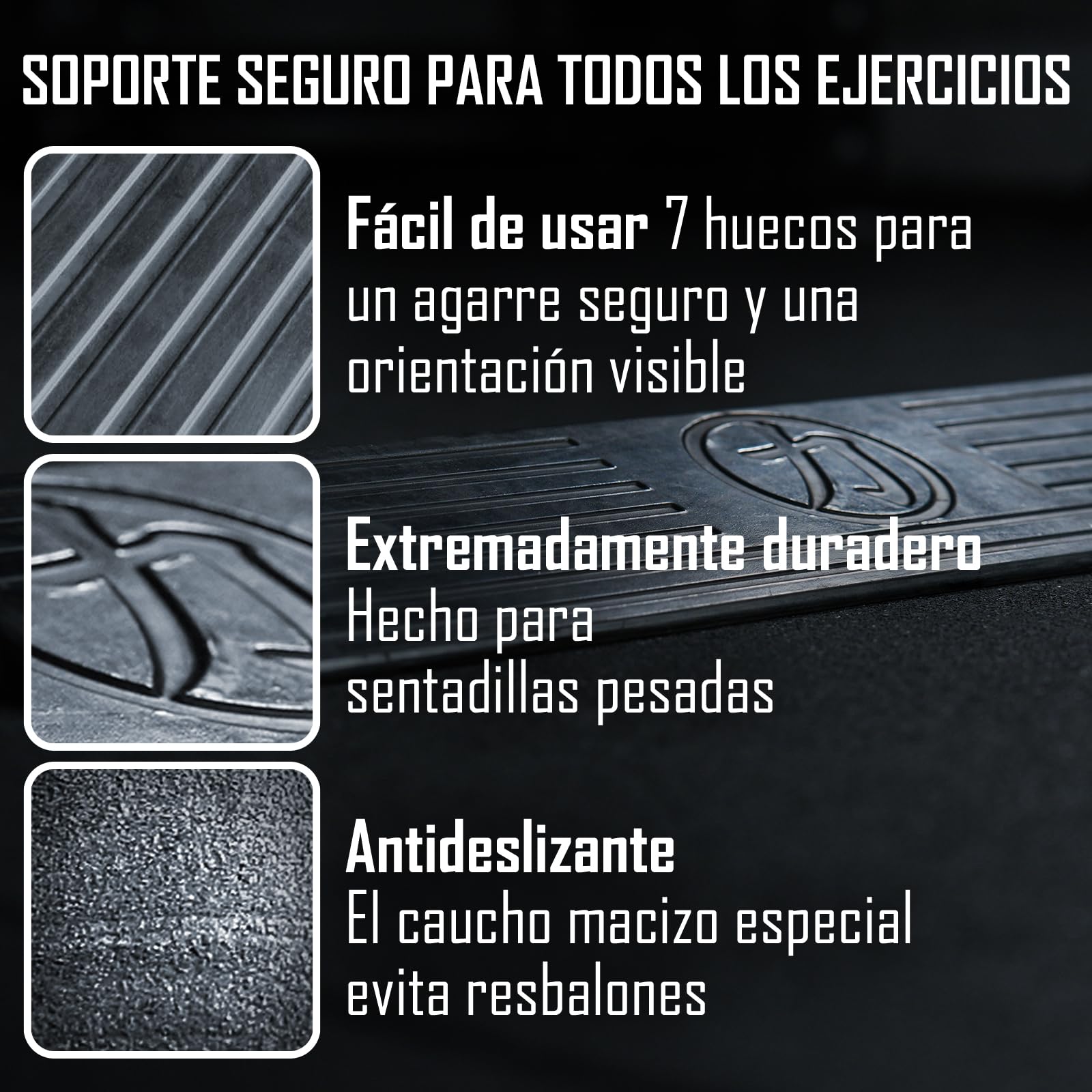 Strength Shop Bloque de cuña Sentadillas con Guía de Posición, Caucho Sólido (4kg), Cuña Antideslizante para Mayor Movilidad, Ideal como para Slant Board, estirador de pantorrillas & Co.