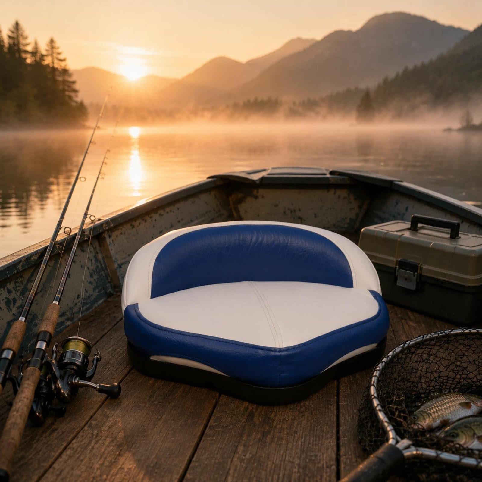 Sedile da Barca Esterno Impermeabile Poltrona per Pesca Trapuntata Forma Compatta Design Salvaspazio Materiali Durevoli Adatto per Pesca con Amici, color to 1