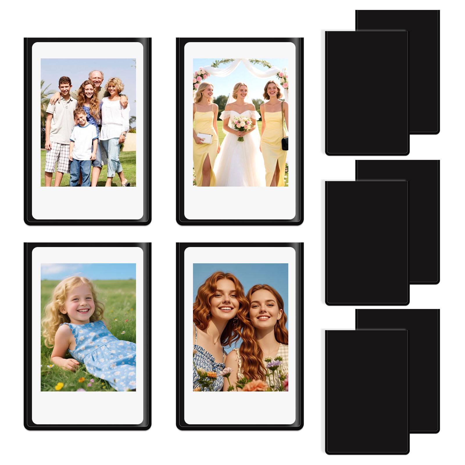 15 stuks magnetische fotolijsten mini magnetische fotolijsten koelkast, magnetische fotolijst voor Polaroid Instax Mini Film, 9,3 x 6,3 cm magnetische fotolijst, koelkast voor foto's, ansichtkaarten