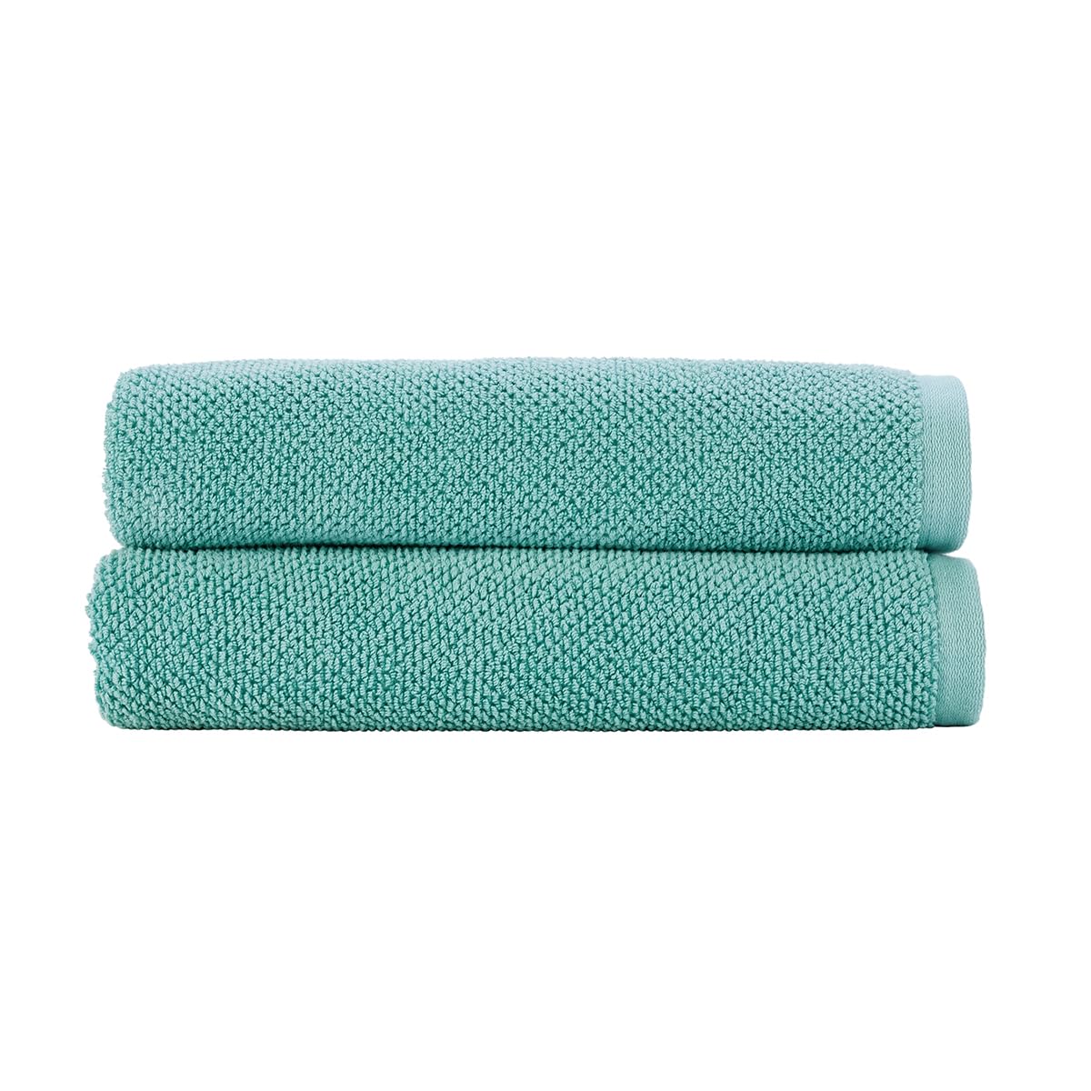 Christy Brixton Bath Towel Set | Pack of 2 | Invigorating Textured Finish | Super Absorbent | Luxury Bathroom Towels | Mineral Blue