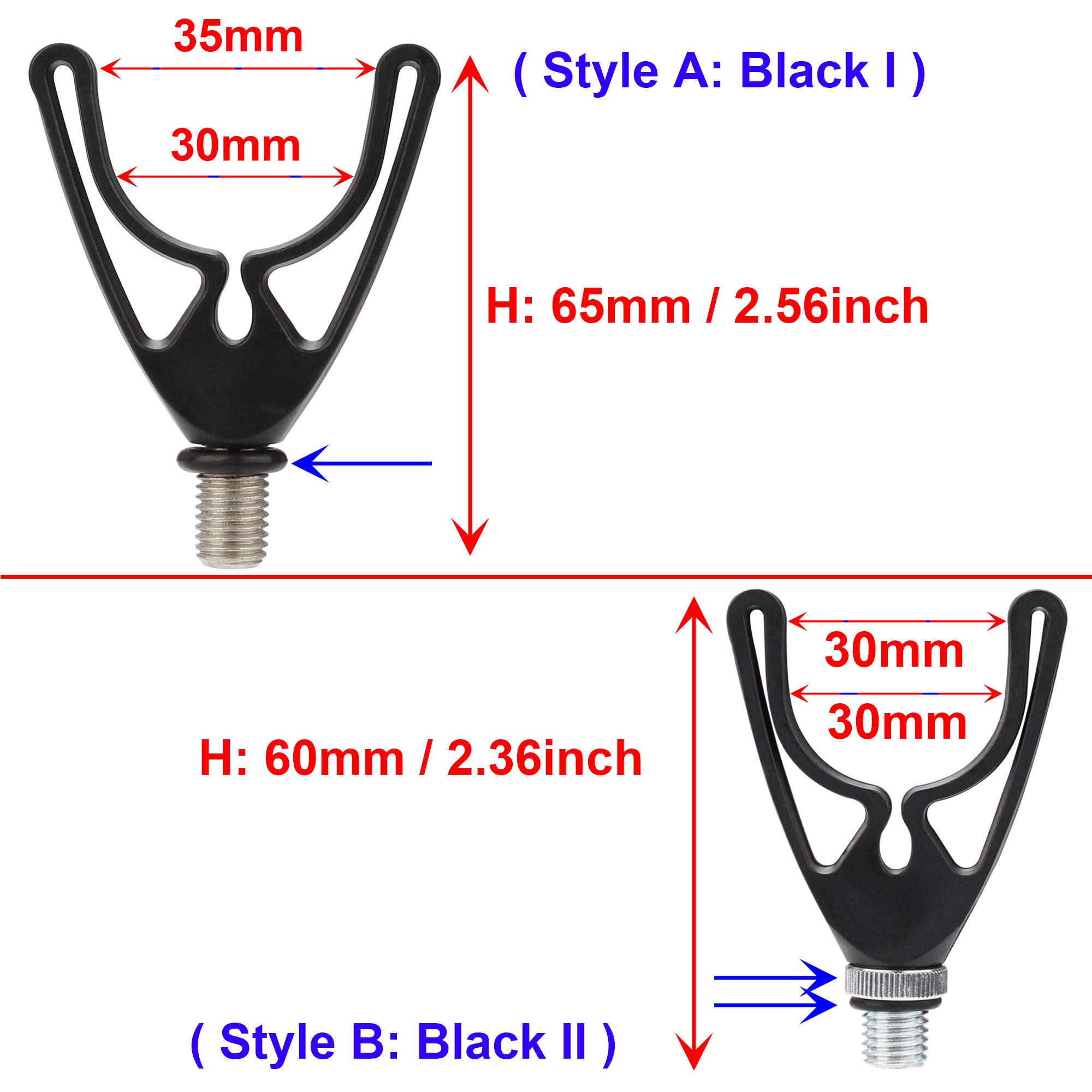 4 supporti per canna da pesca U-Head per canna da pesca, filettatura UK