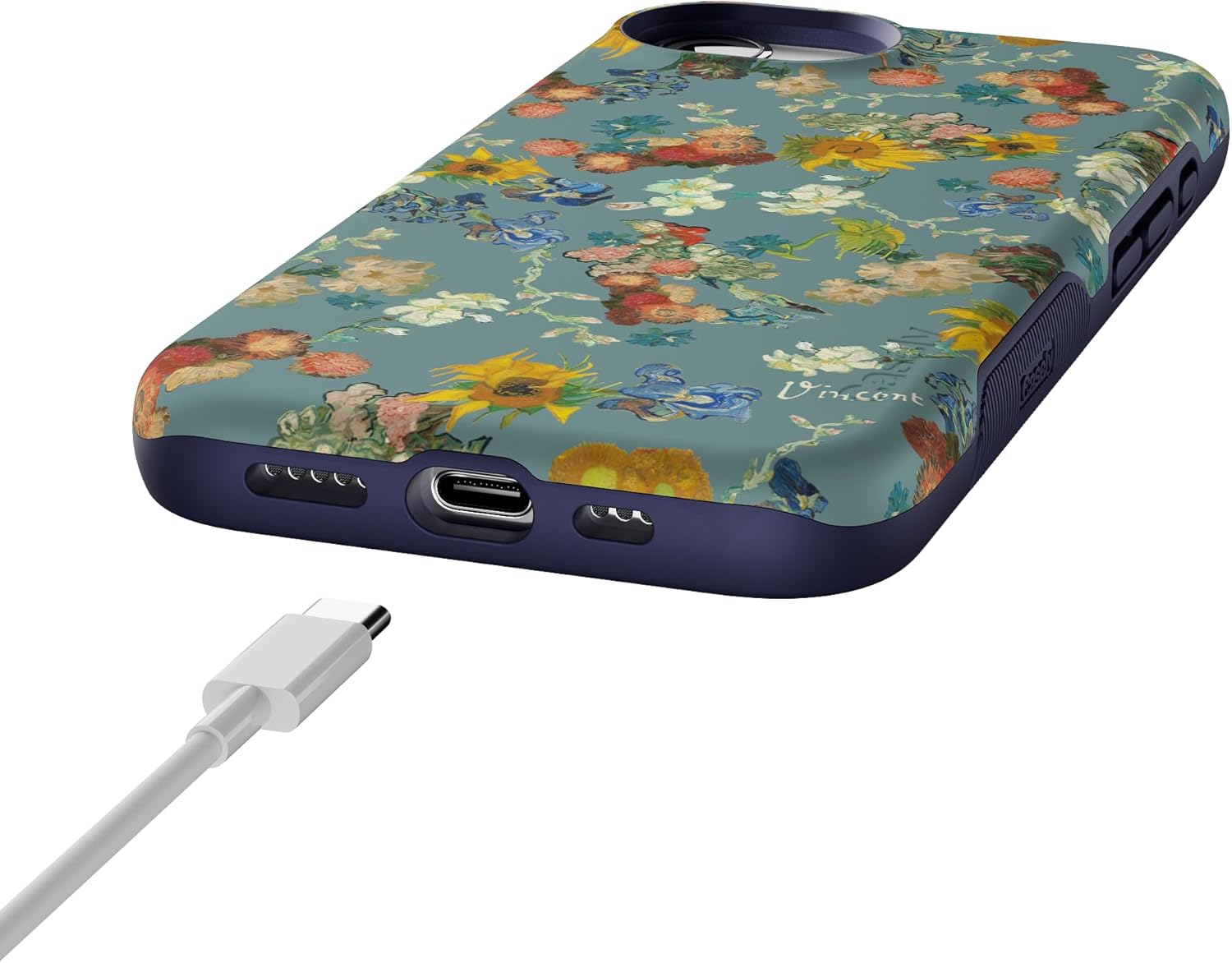 Casely iPhone 16e Case | Van Gogh | Vincent's Flowers | Bold Protective Design | Compatible with MagSafe