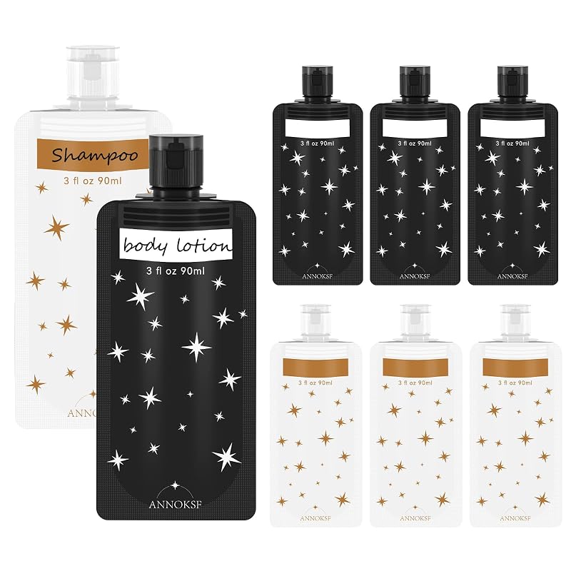 ANNOKSF Conjunto de Necessaires para Viagem com Estampa de Estrela, 9 Unidades, 90 mL