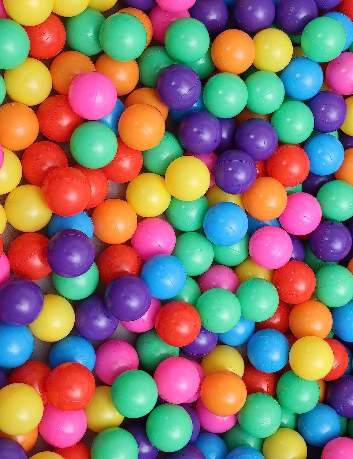 Ball Pit Balls 100, Thickened Crush Proof Plastic Balls for Babies Toddlers 1-3 with Mesh Bag,Children's Toy Balls 2.17 inch Pack of 100