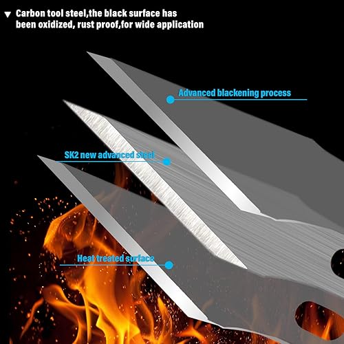 Miniatura 4 de EHDIS Cuchillas de cuchillo de precisión para manualidades, 11 #, repuesto de cuchillas de arte, herramienta de corte con estuche de almacenamiento