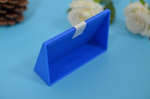 Miniatura 5 de DYZD Soporte de plástico para letreros de exhibición de precio pequeño, soporte para tarjetas de nombre, paquete de 2 (estilo 1, azul oscuro)