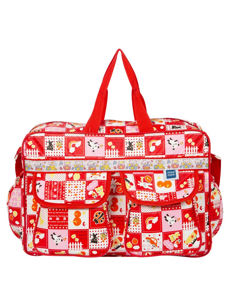 Mee Mee Durable Nursing Maternity Diaper Backpack Multifunctional Adjustable Spacious Shoulder Strap Stylish Baby Travel Bag/Mamas Bags/Diapers Bags for Kids/Baby (Red)-picture-48
