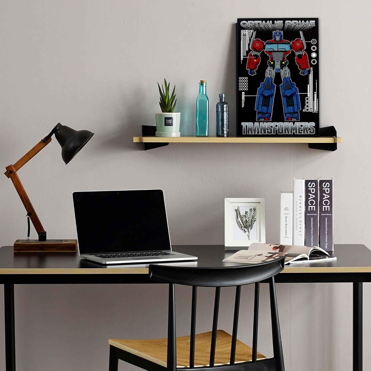 Open Road Brands Hasbro Transformers Optimus Prime Standing Tall Silver Metal Sign - Vintage Transformers Wall Art for Man Cave or Teen Room