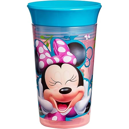 Amazon Com Disney Minnie Mouse Taza Para Bebes 2 Piezas 360 Piezas Diseno De Minnie Mouse Bebes