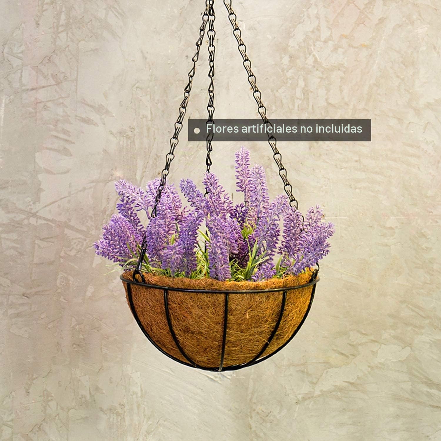 Tosnail – 8.3 "Dia. Redondo de plástico resina jardín planta percha decoración macetas – Pack de 3