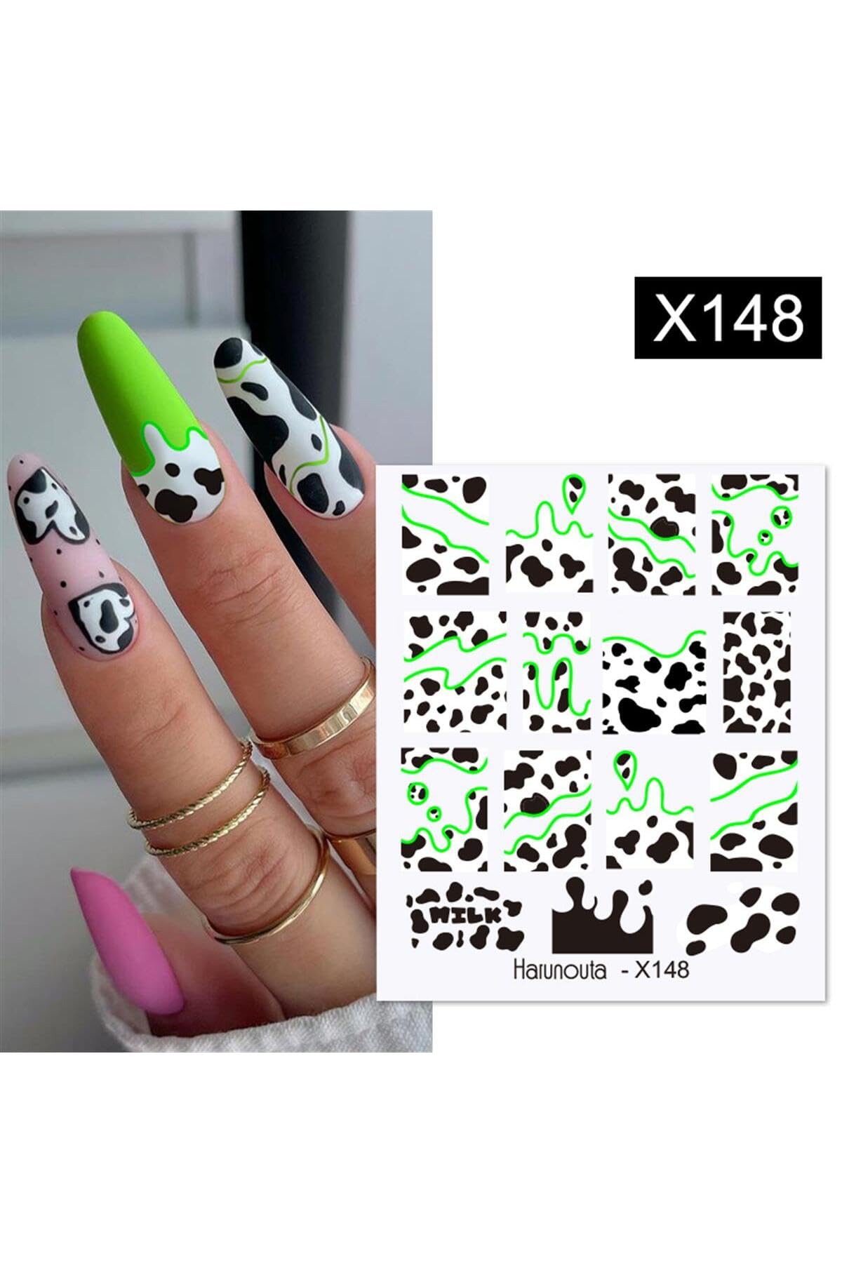 Tırnakmania Su Transferli Nail Art Sticker X148 (55344-3) 3979