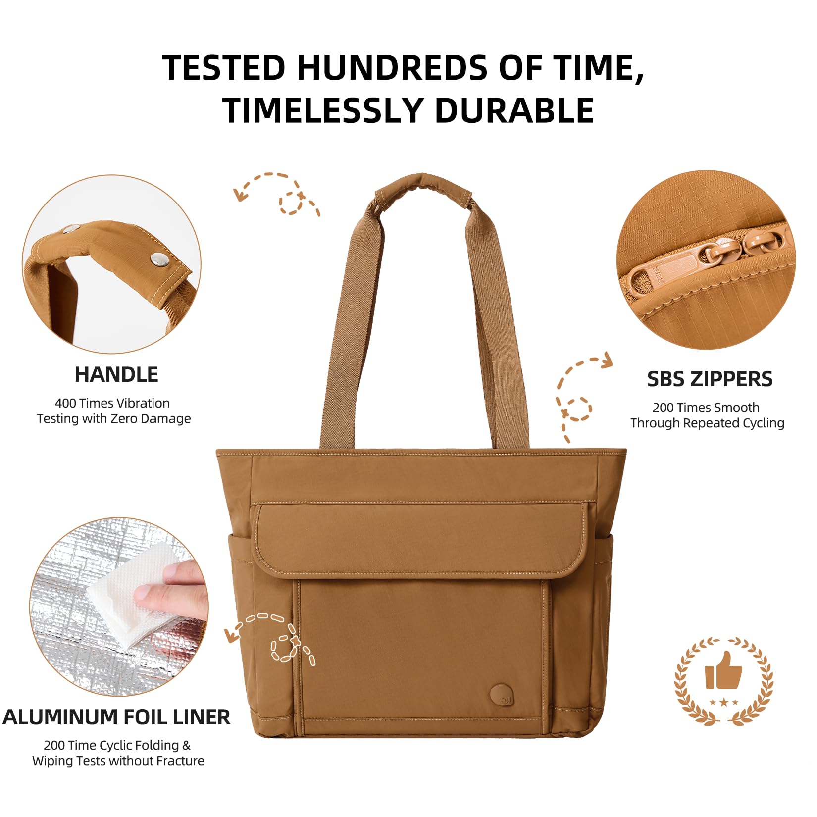aji Arbeitstasche Damen 2-in-1 Laptoptasche 17 Zoll mit Kühllunchfach Isoliert
