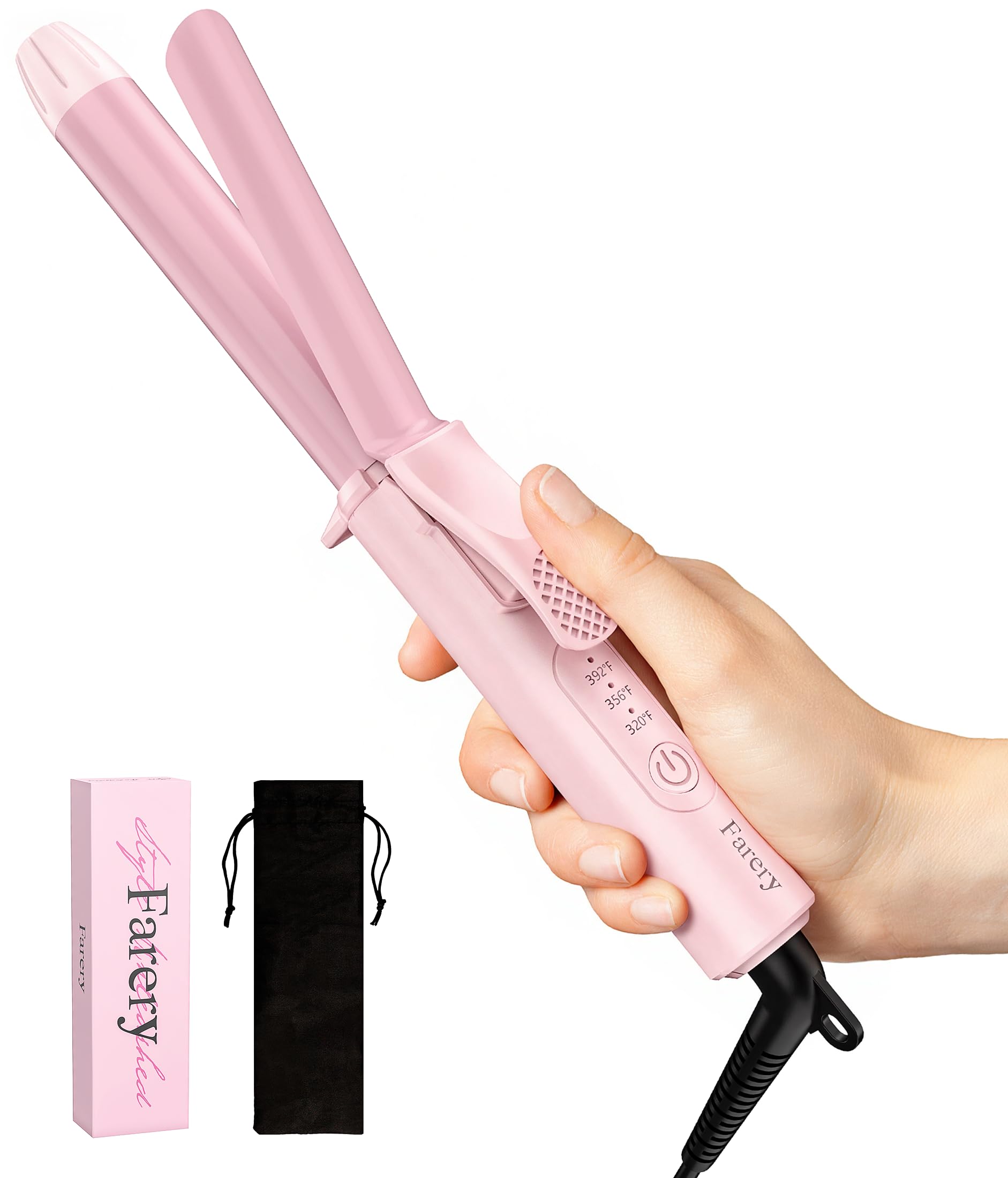 FARERY Travel Size Mini Curling Iron 3/4 Inch, Dual Voltage Travel Curling Iron for Short Hair with 3 Adjustable Temp, Auto-Off, Ceramic Mini Hair