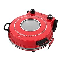 Cecotec Forno Elettrico per Pizze Pizza Maker Fun Pizza&Co Mamma Mia Window+. 1200W, Temp. di 15min, Cuoce fino a 400ºC, Termostato Regolabile, Cottura Uniforme, Piastre Pietra, Indicatore Luminoso