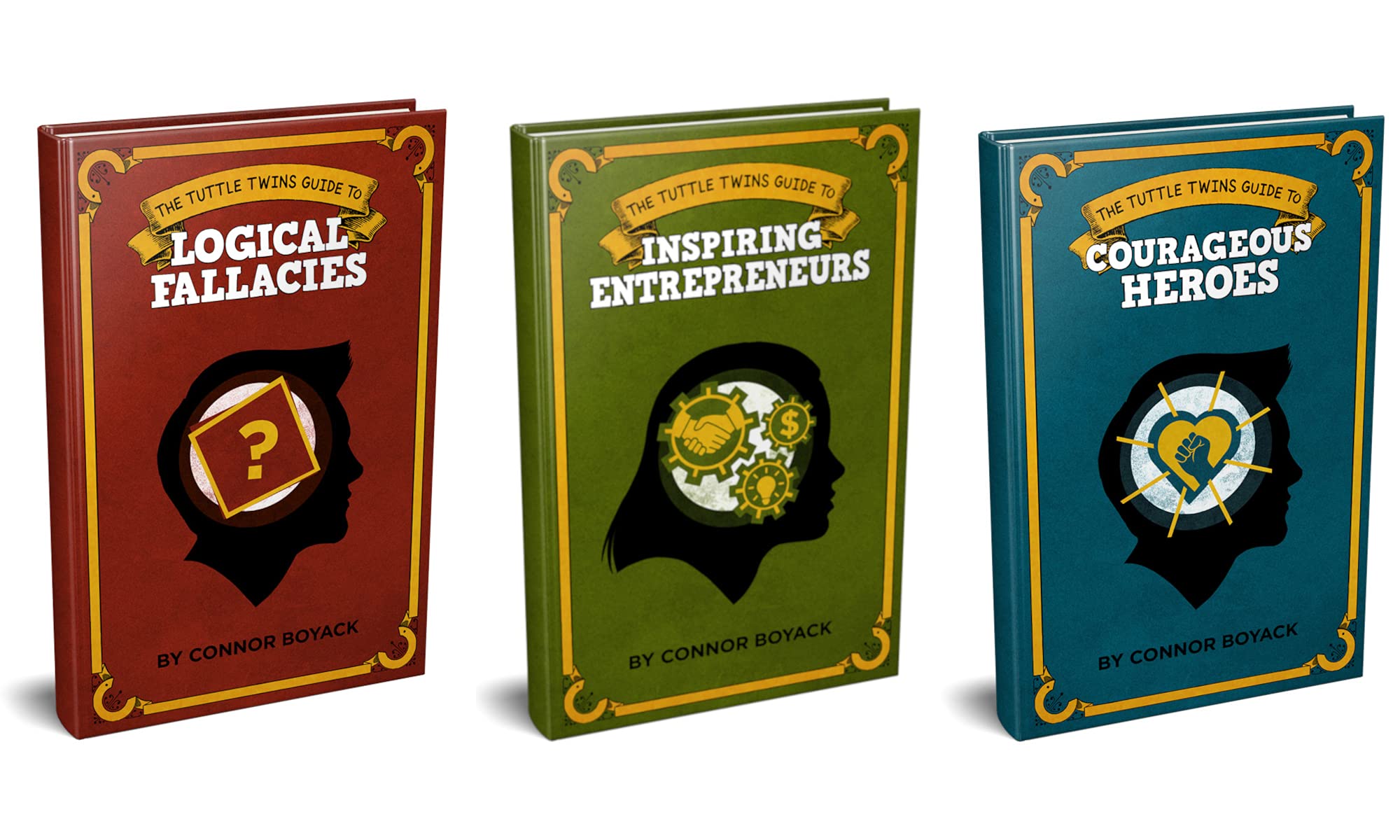 Tuttle Twins Guidebook Combo Set of 3: Logical Fallacies, Inspiring Entrepreneurs, Courageous Heroes