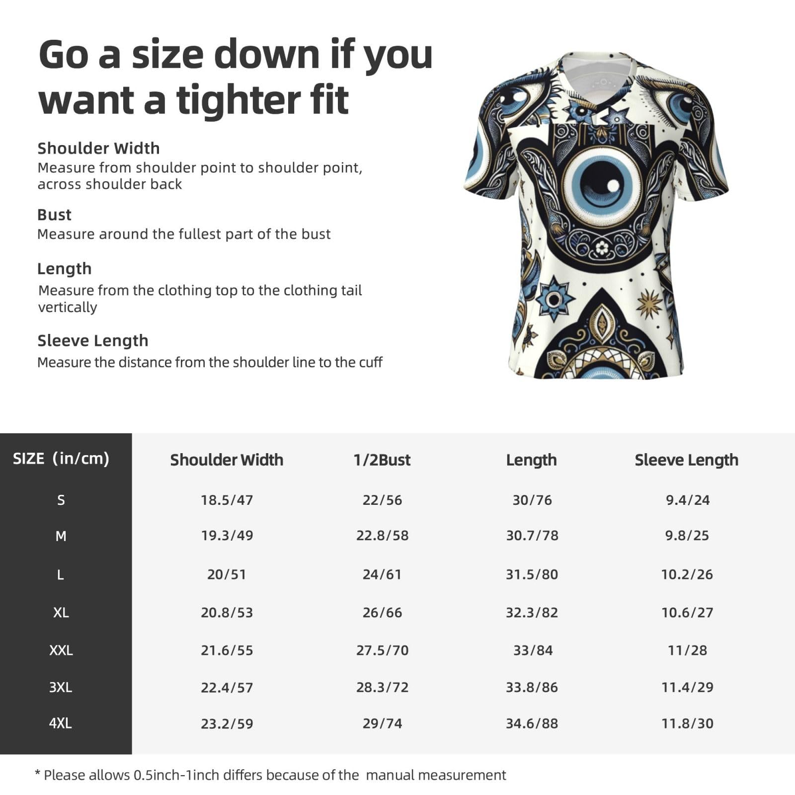 Stylish Athletic Sports Jersey Magical-Evil-Eye-Golden Men's Rugby Jersey Large